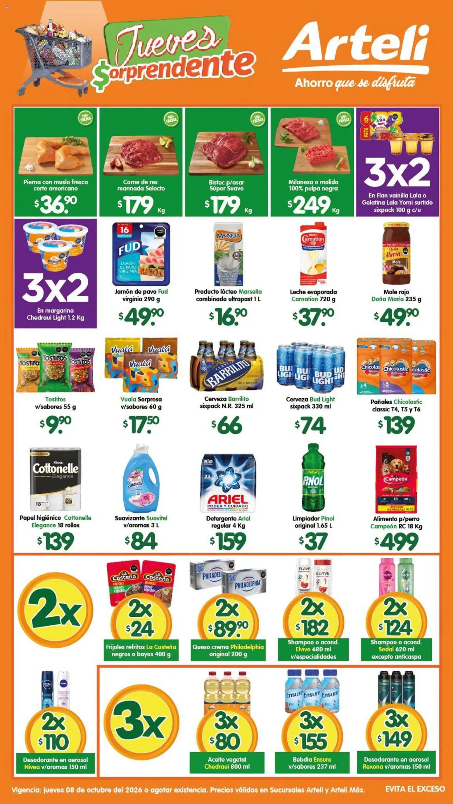 Nuevas ofertas de Arteli válidas en toda la República Mexicana desde el 08/10/2026. ¡Encuentra las mejores ofertas en Arteli folleto! | Página: 1