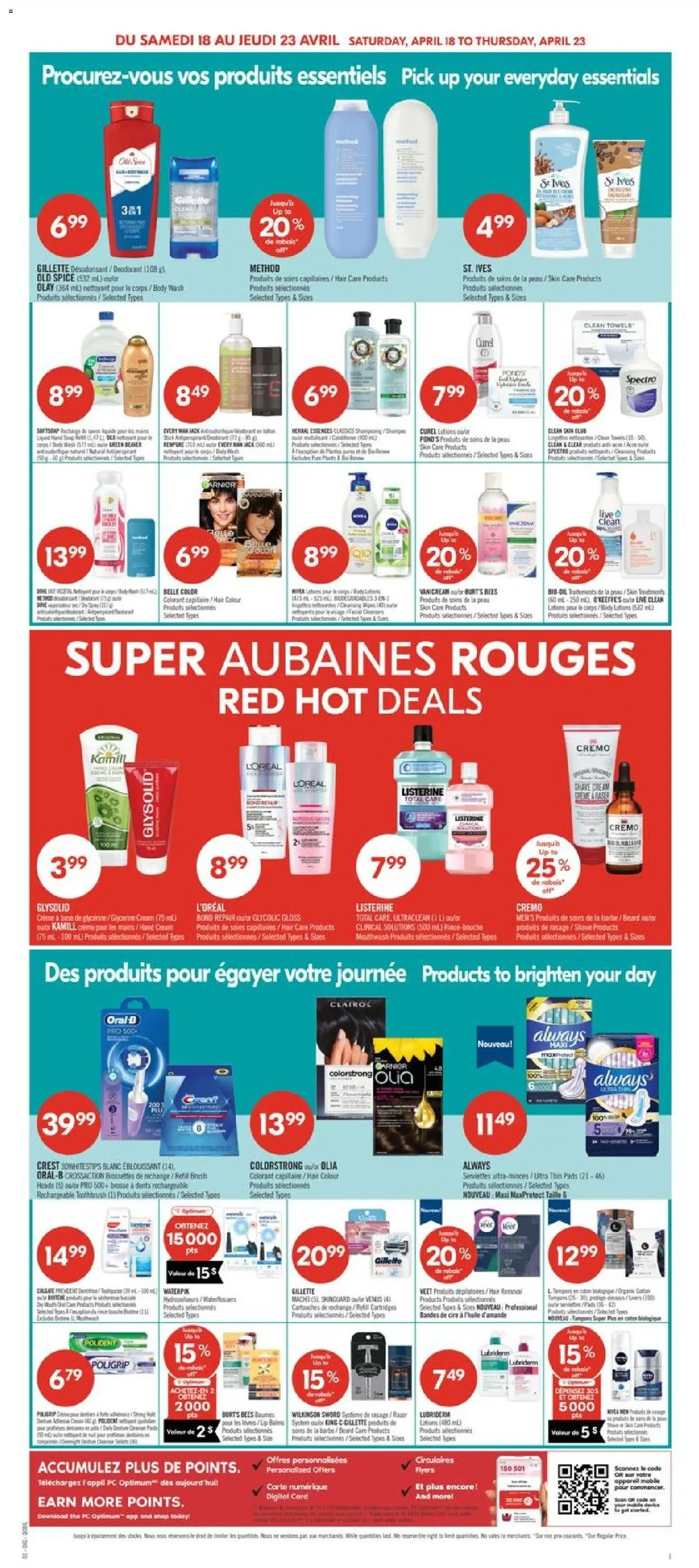Pharmaprix flyer valid from 17.04.2026 | Page: 9 | Products: Cream, PC, Brush, Body wash