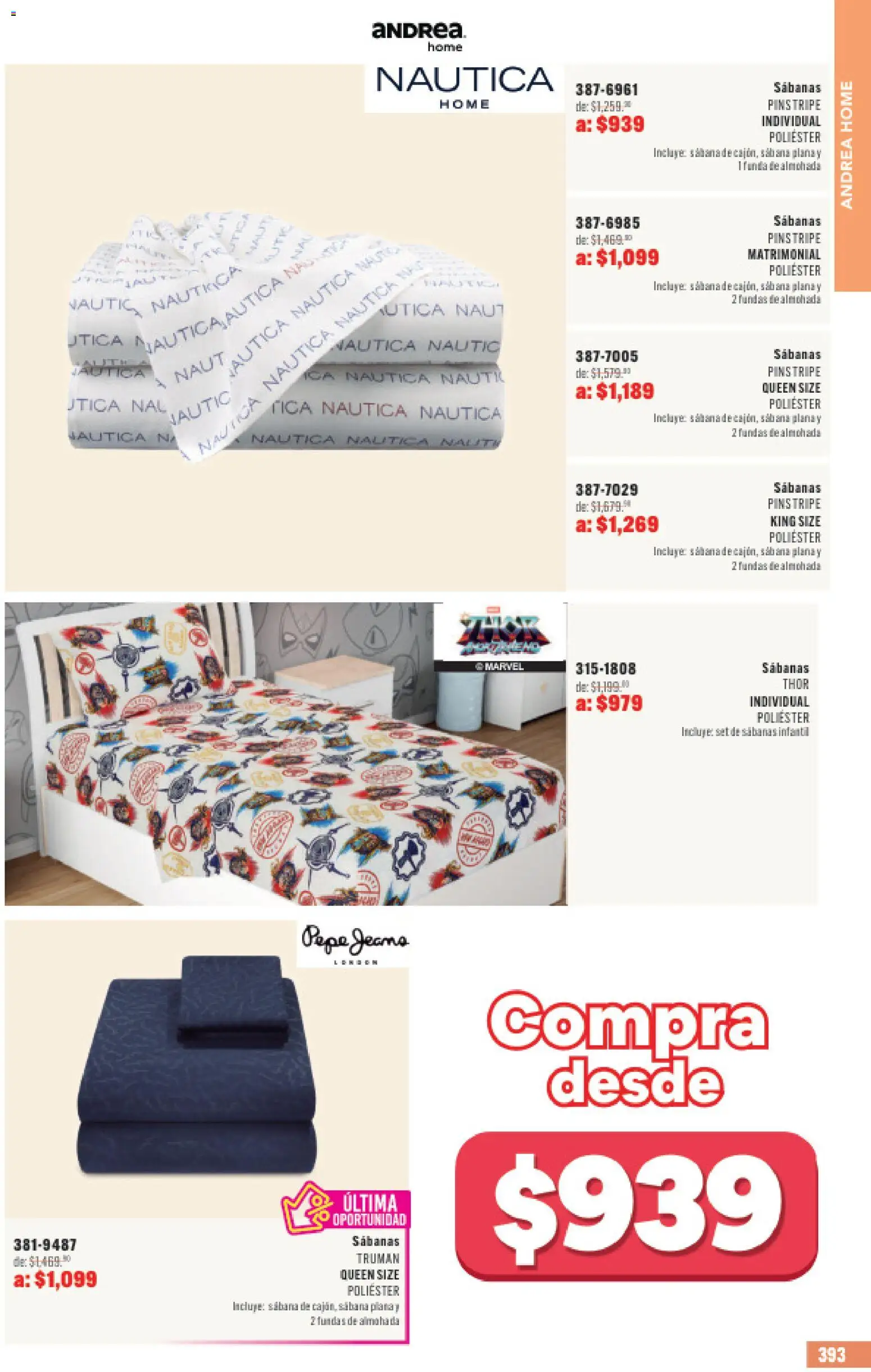 Nuevas ofertas de Andrea válidas en toda la República Mexicana desde el 31.05.2026. ¡Encuentra las mejores ofertas en Andrea catálogo Outlet! | Página: 393