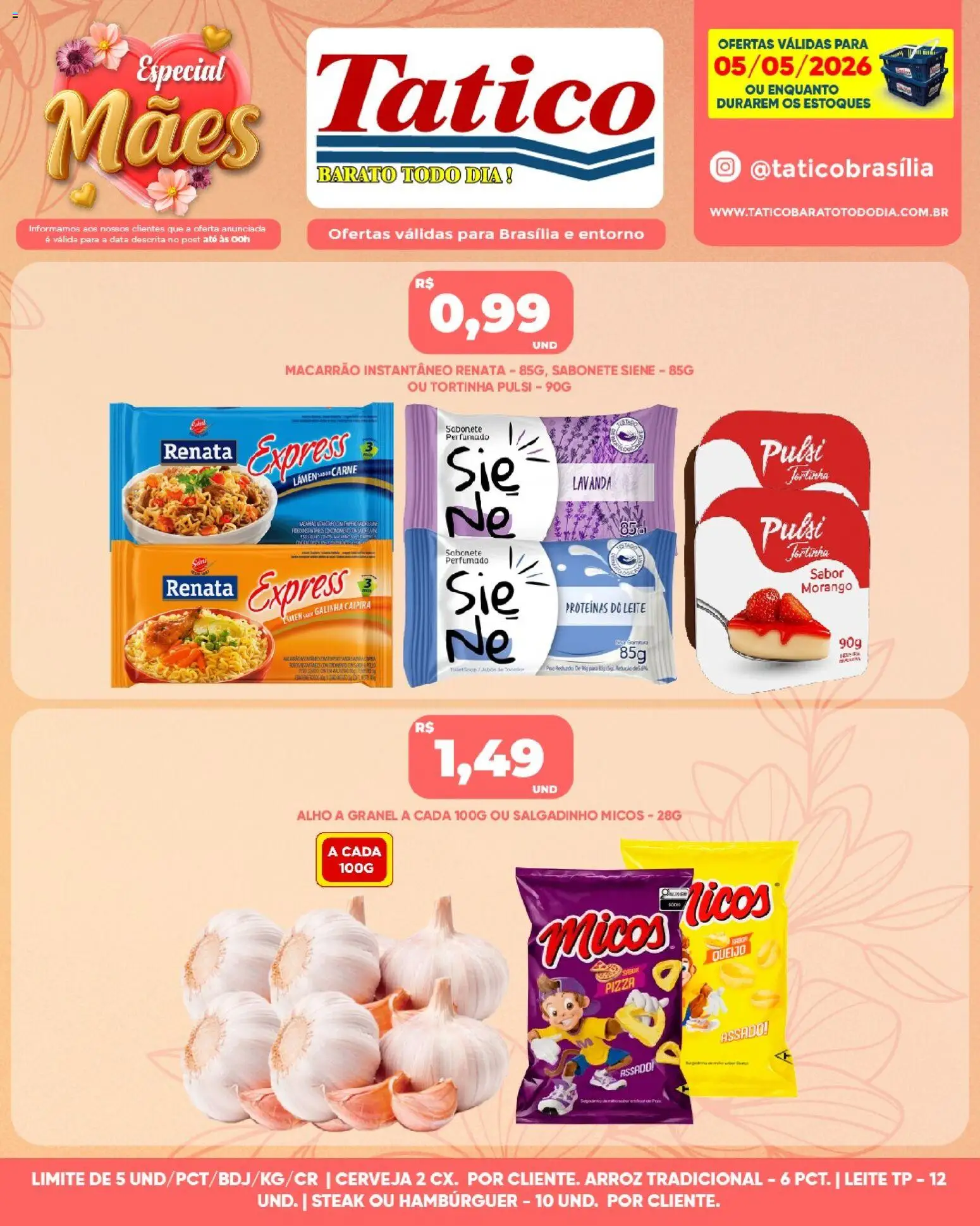 Tatico Folheto - válido de 06.05.2026 | Página: 17 | Produtos: Alho, Pizza, Arroz, Macarrão