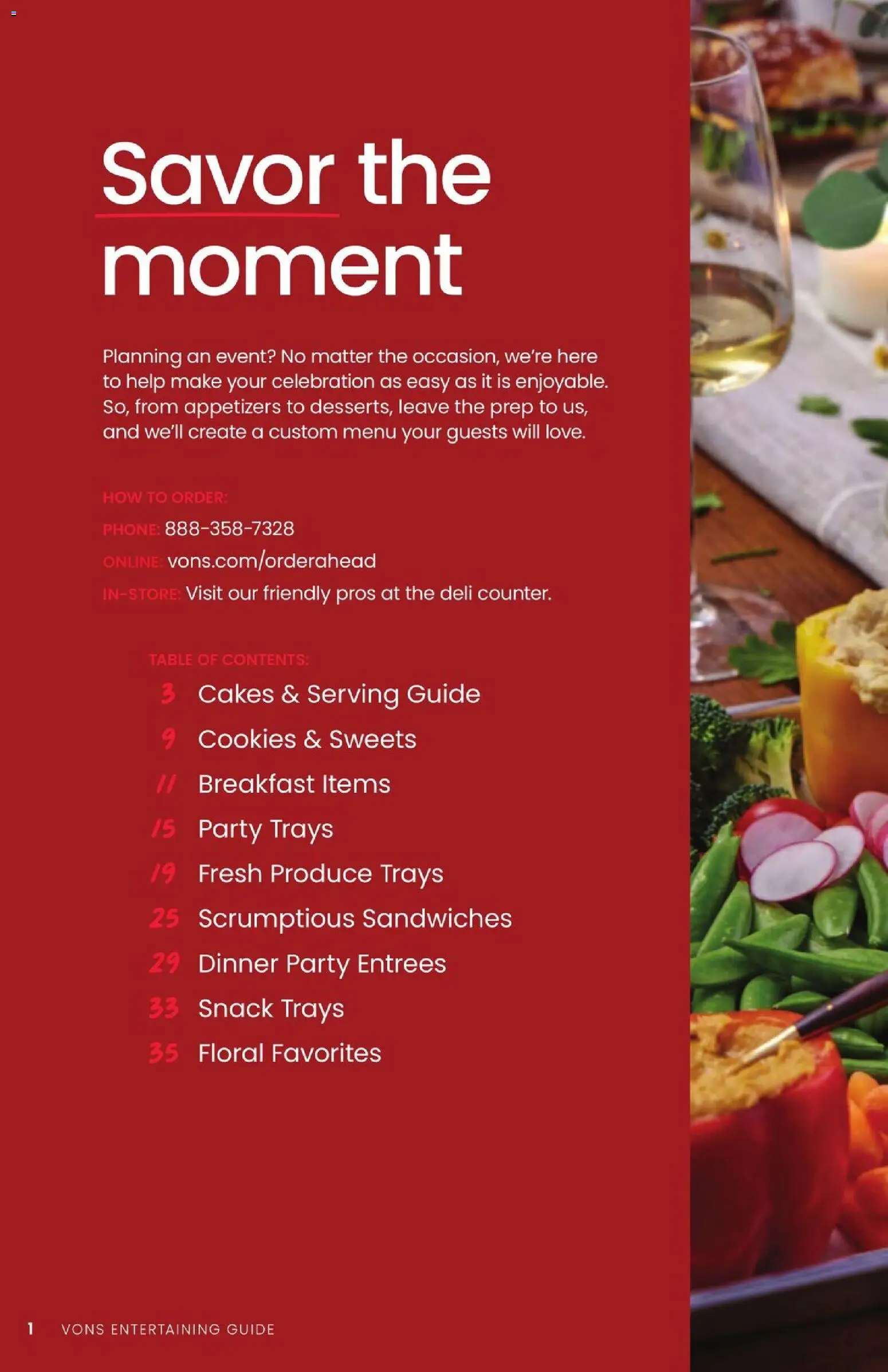 Vons Entertaining Guide - valid from 10/01/2025 | Page: 2 | Products: Table, Sweets, Cookies, Phone