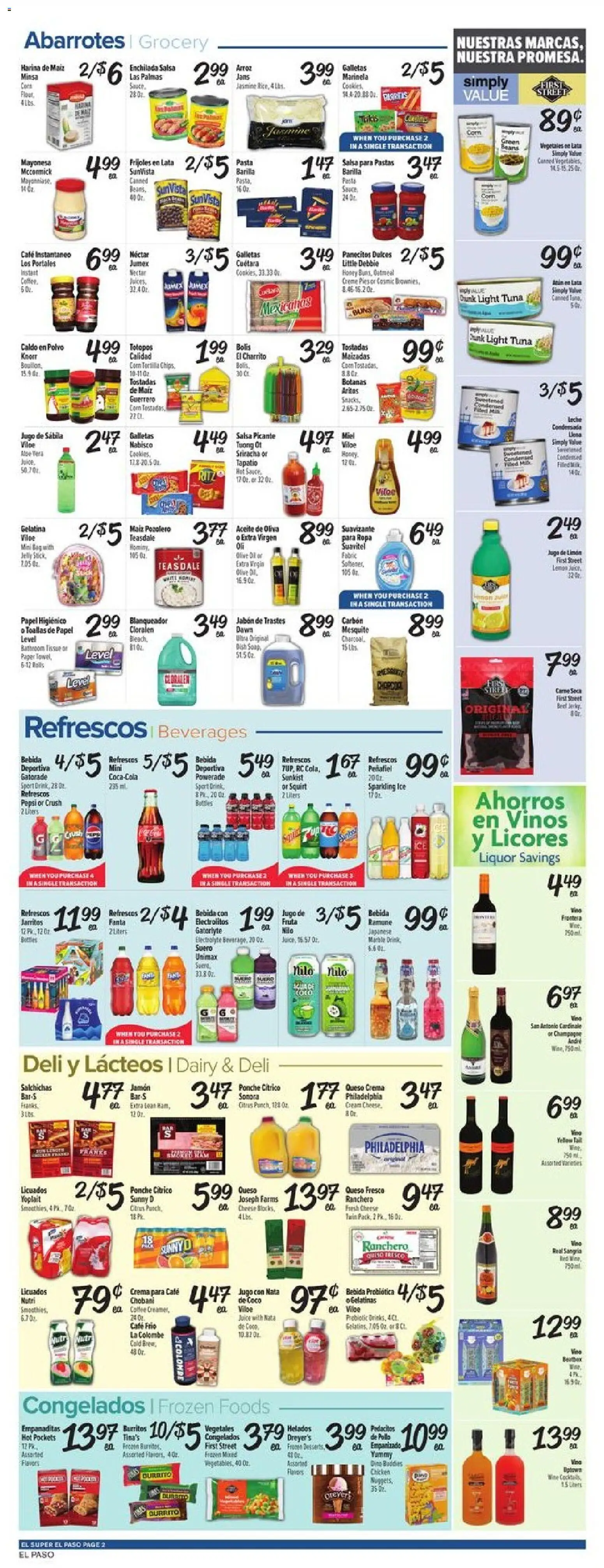 El Super Weekly Ad - TX - valid from 13.05.2026 | Page: 2 | Products: Cheese, Juice, Beef, Pasta