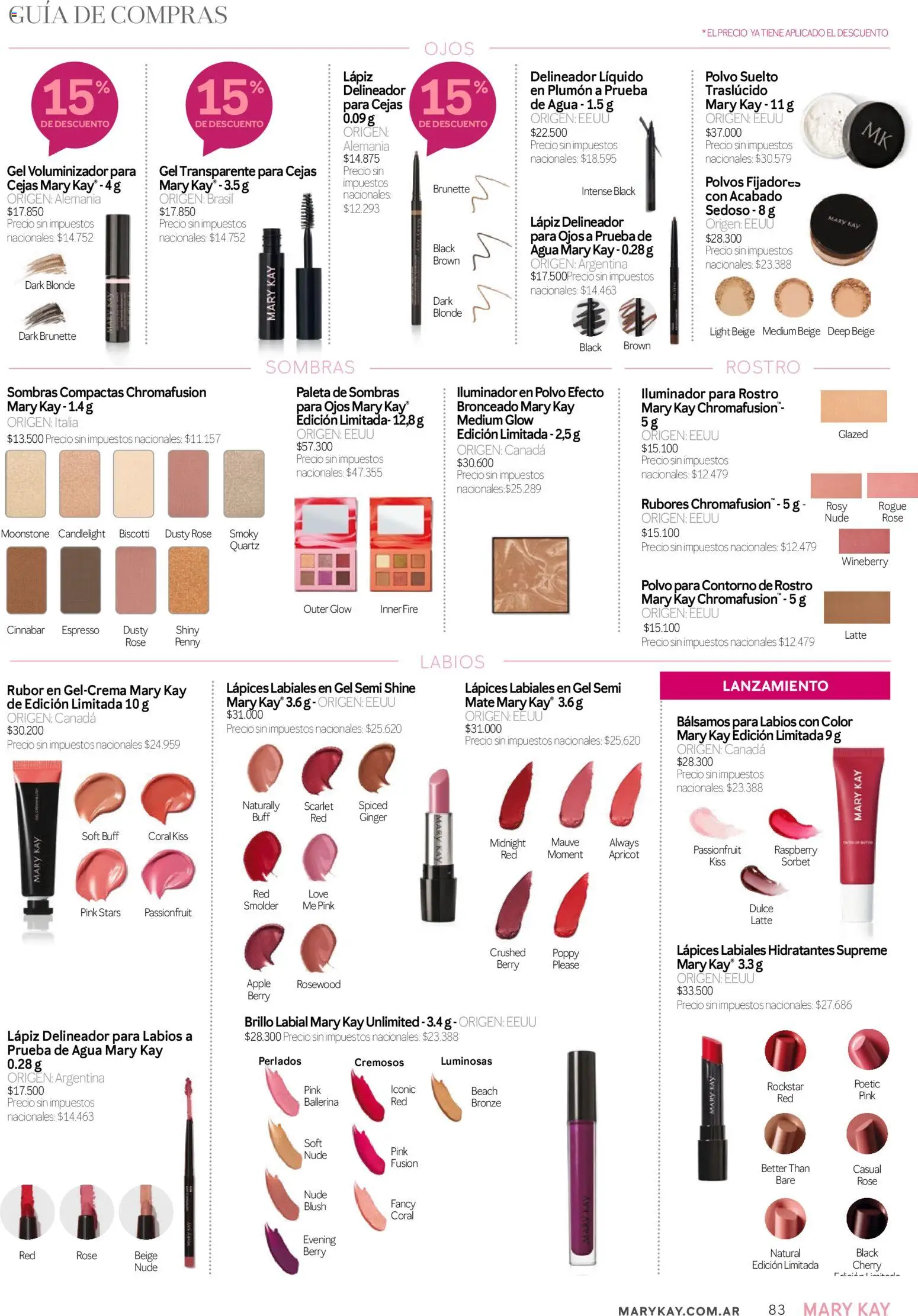Mary Kay catálogo │ válido desde el 01/08/2026 | Página: 83 | Productos: Mate, Polvo, Delineador, Paleta