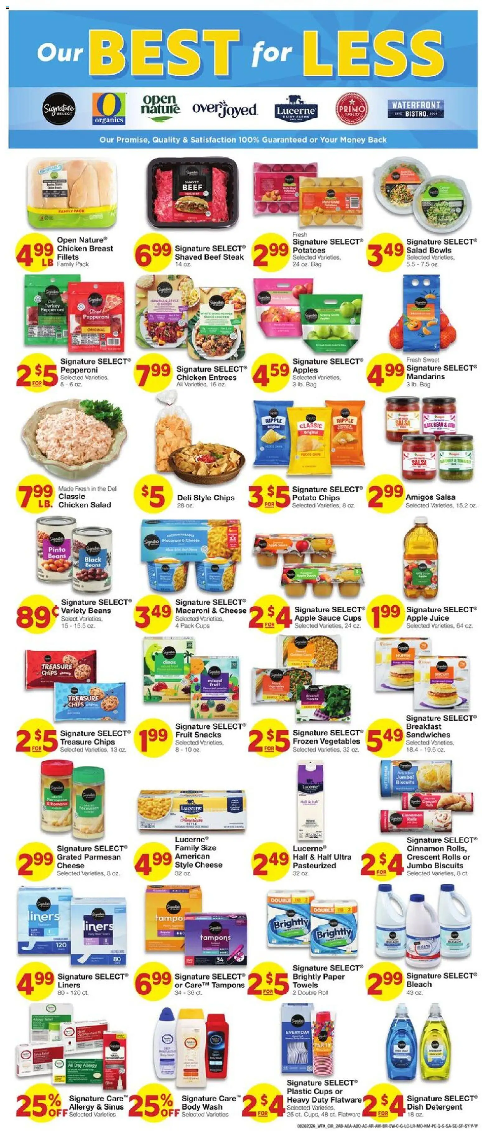 United Supermarkets Weekly Ad - valid from 08/26/2026 | Page: 2 | Products: Apple juice, Turkey, Tampons, Vegetables