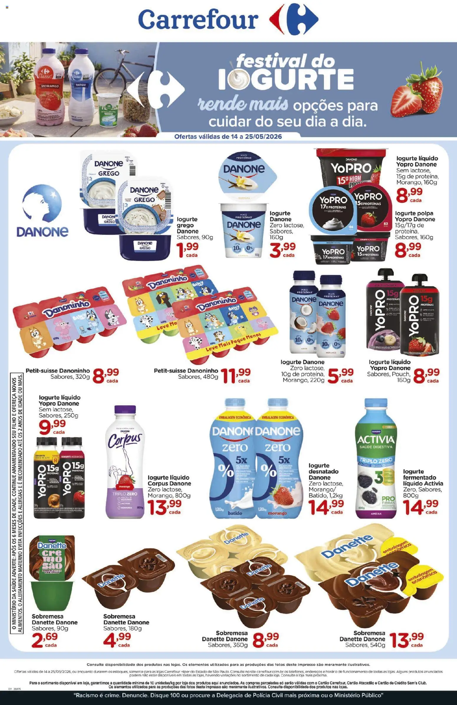 Carrefour Folheto - válido de 14.05.2026 | Página: 1 | Produtos: Iogurte, Ameixa, Avelã