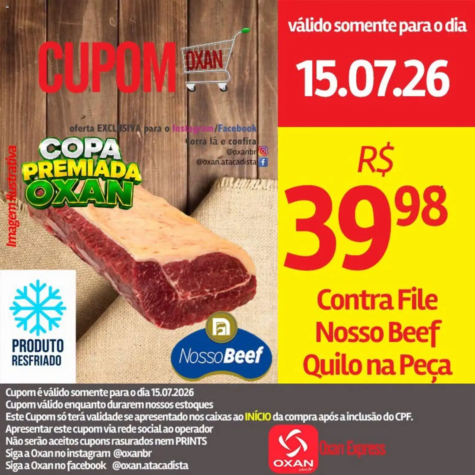 Oxan Atacadista Folheto - válido de 15/07/2026 | Página: 15 | Produtos: Contra filé, Copa