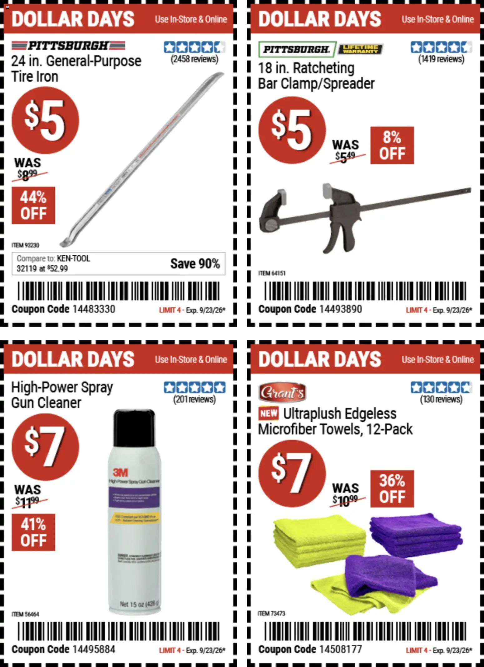 Harbor Freight Weekly Ad - valid from 09/10/2026 | Page: 6 | Products: Tire, Gun, Iron