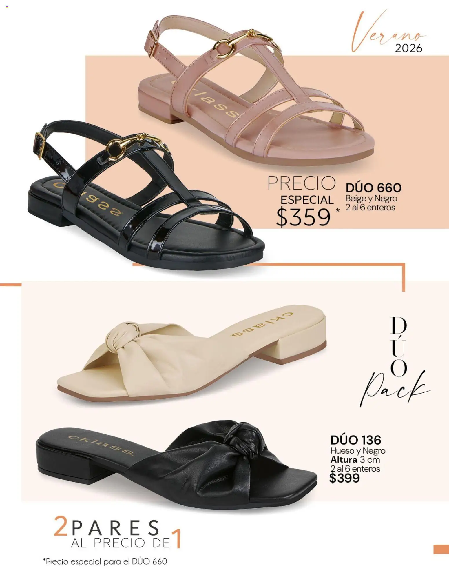 Nuevas ofertas de Cklass válidas en toda la República Mexicana desde el 05.03.2026. ¡Encuentra las mejores ofertas en Cklass catálogo Complemento Verano Calzado! | Página: 52