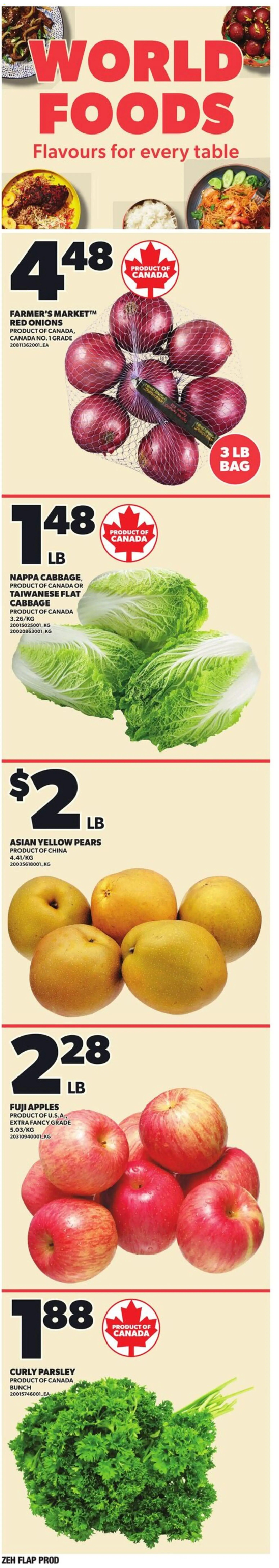 Zehrs flyer valid from Aug 13, 2026 | Page: 7 | Products: Cabbage, Parsley, Table, Pears