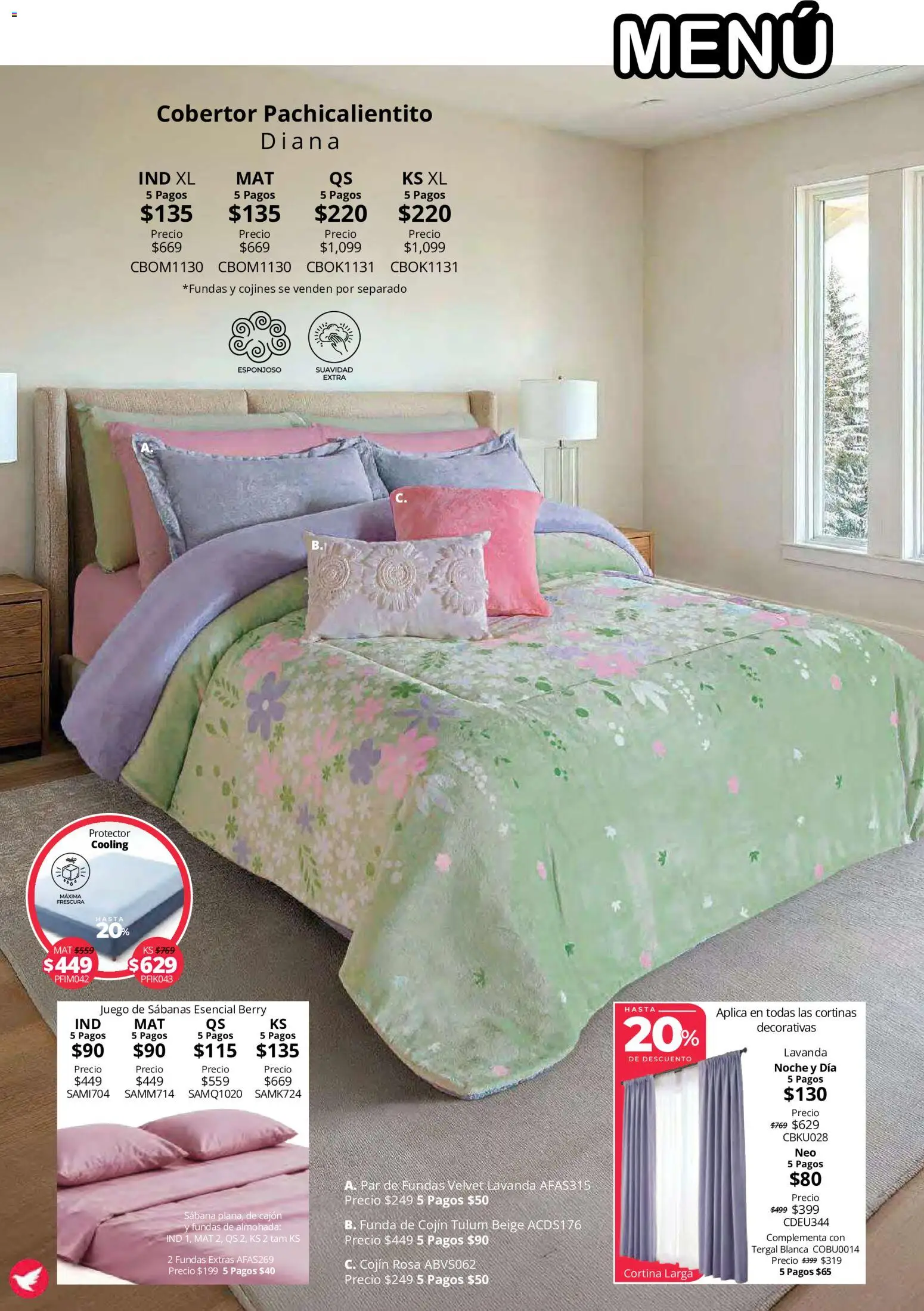 Nuevas ofertas de Colchas Concord válidas en toda la República Mexicana desde el 15/10/2026. ¡Encuentra las mejores ofertas en Colchas Concord catálogo Colección Cobertor Calor de Hogar! | Página: 12