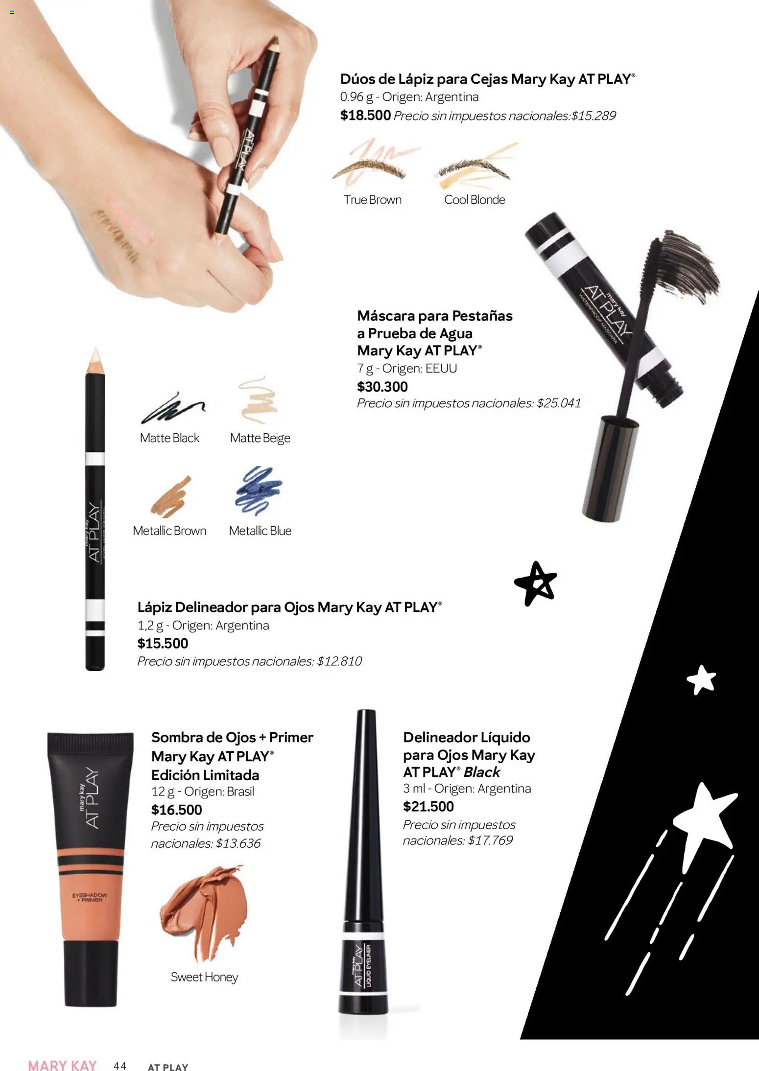 Mary Kay catálogo │ válido desde el 01/08/2026 | Página: 44 | Productos: Máscara, Sombra, Delineador, Agua
