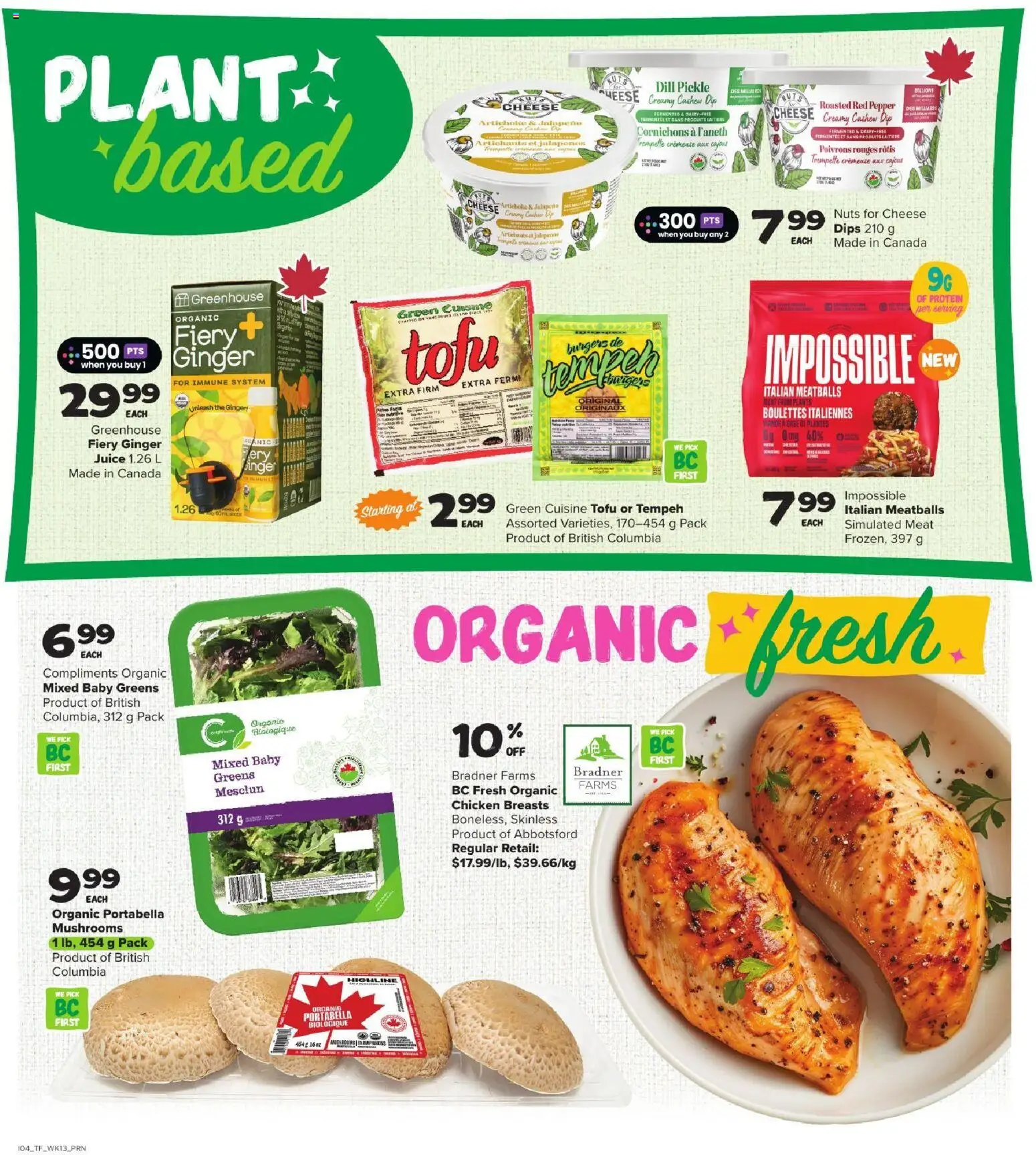 Thrifty Foods flyer valid from Jul 23, 2026 | Page: 11 | Products: Nuts, Chicken breasts, Pepper, Ginger