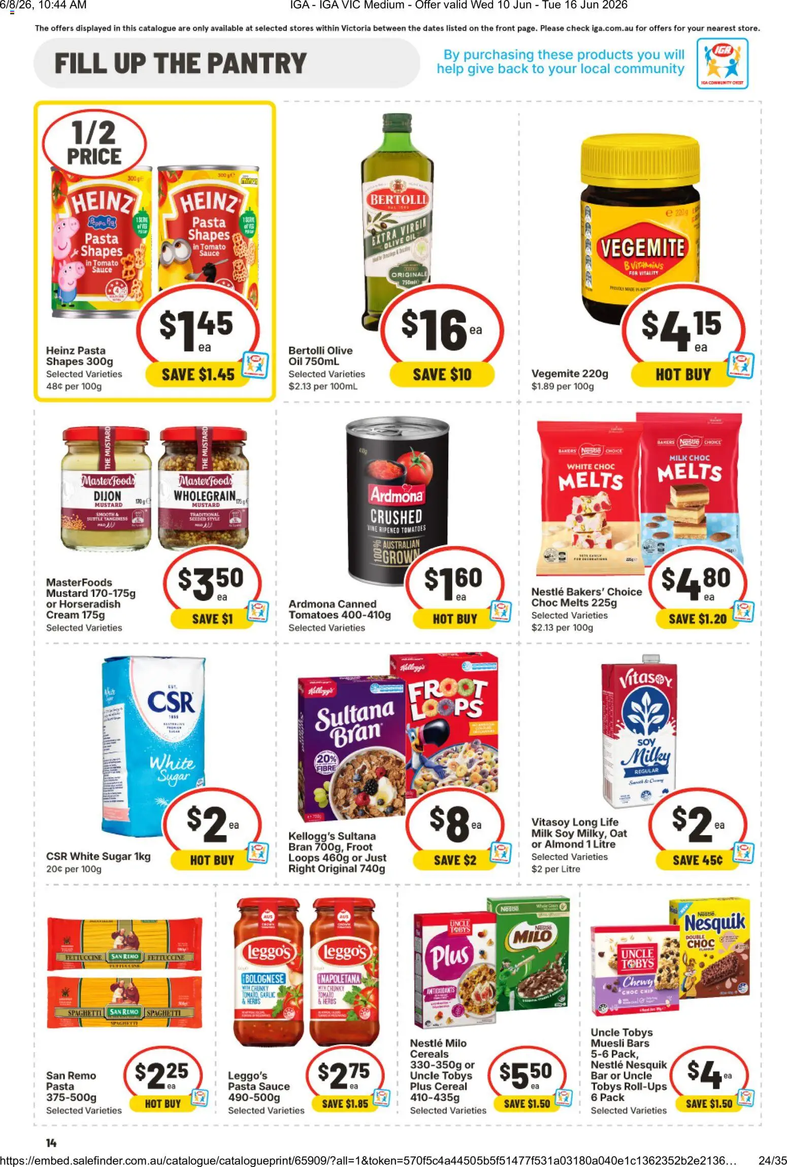 IGA catalogue - valid from 10.06.2026 | Page: 12 | Products: Mustard, Cereal, Garlic, Vegemite