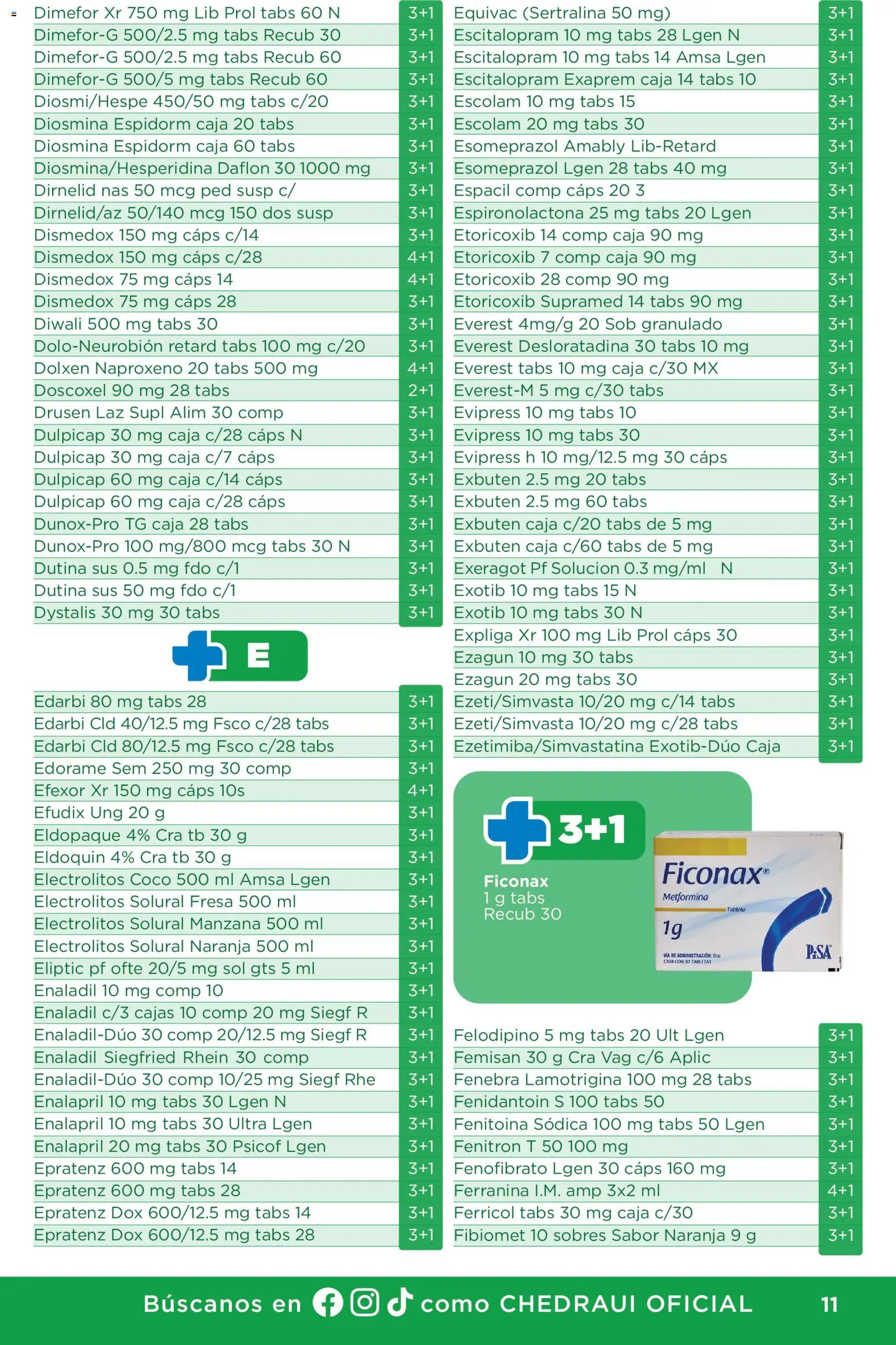Nuevas ofertas de Chedraui válidas en toda la República Mexicana desde el 01/07/2026. ¡Encuentra las mejores ofertas en Chedraui folleto Plan de farmacia! | Página: 11 | Productos: Fresa, Manzana, Caja, Tableta