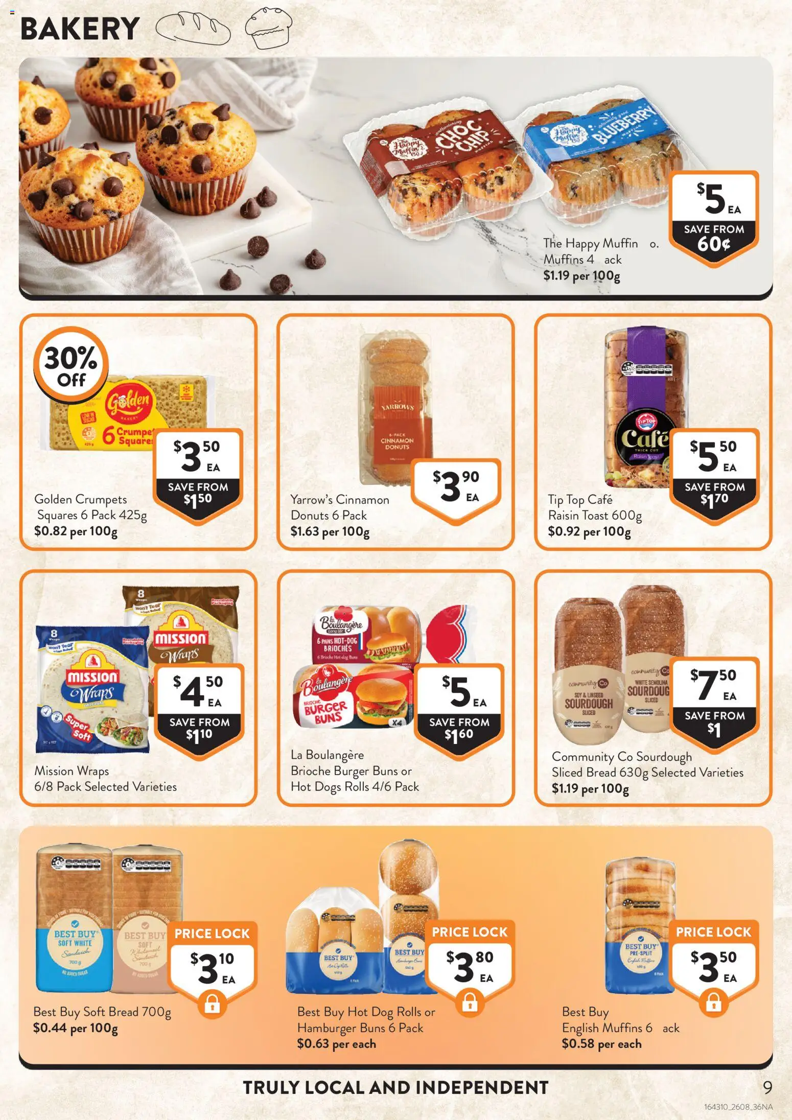Foodworks catalogue - valid from 26/08/2026 | Page: 9 | Products: Semolina, Bread, Muffins, Bakery