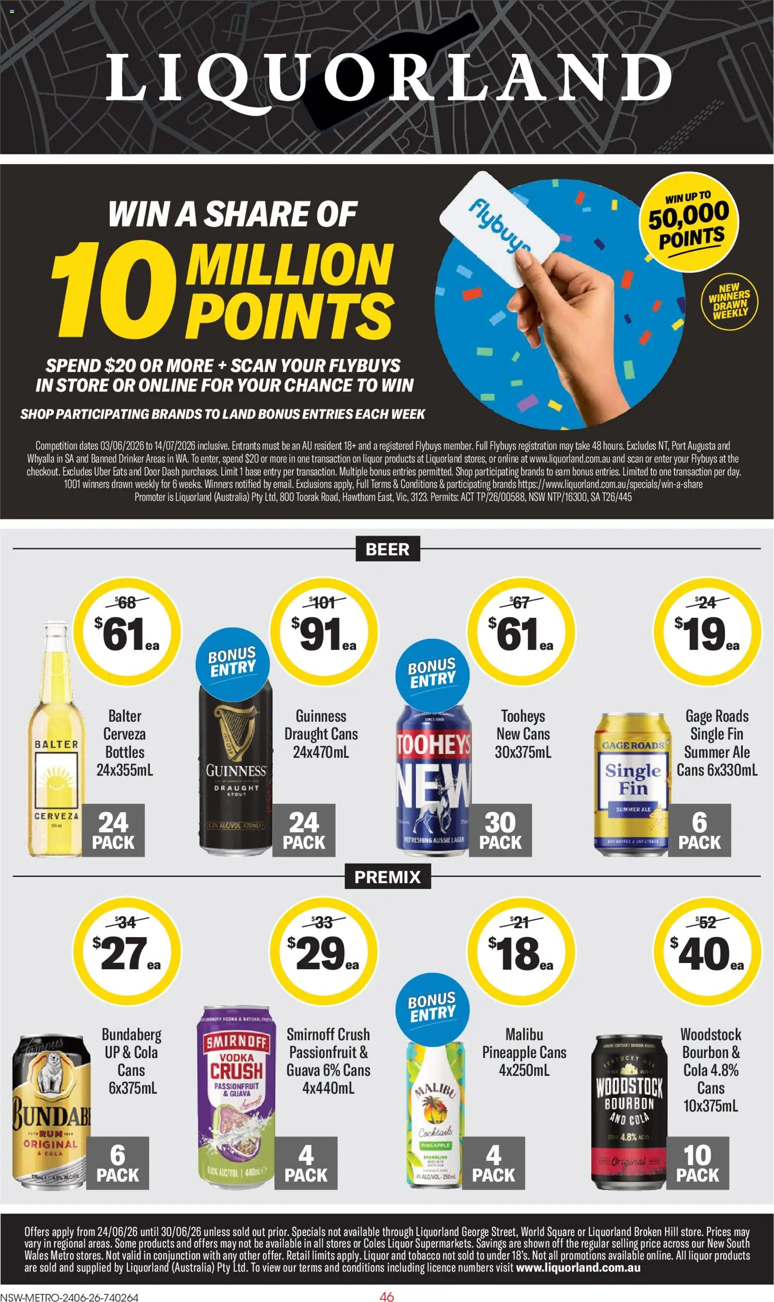 Coles catalogue - valid from 24/06/2026 | Page: 46 | Products: Door, Beer, Bourbon, Passionfruit