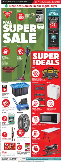 Preview of Canadian Tire weekly flyer from shop Canadian Tire valid from Oct 1, 2026