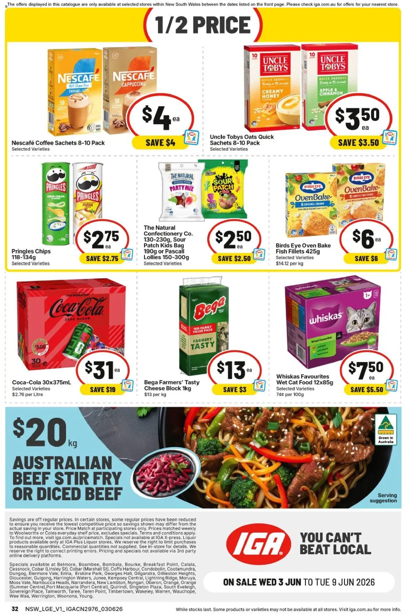 IGA catalogue - valid from 03.06.2026 | Page: 32 | Products: Coffee, Sour cream, Coca Cola, Oven