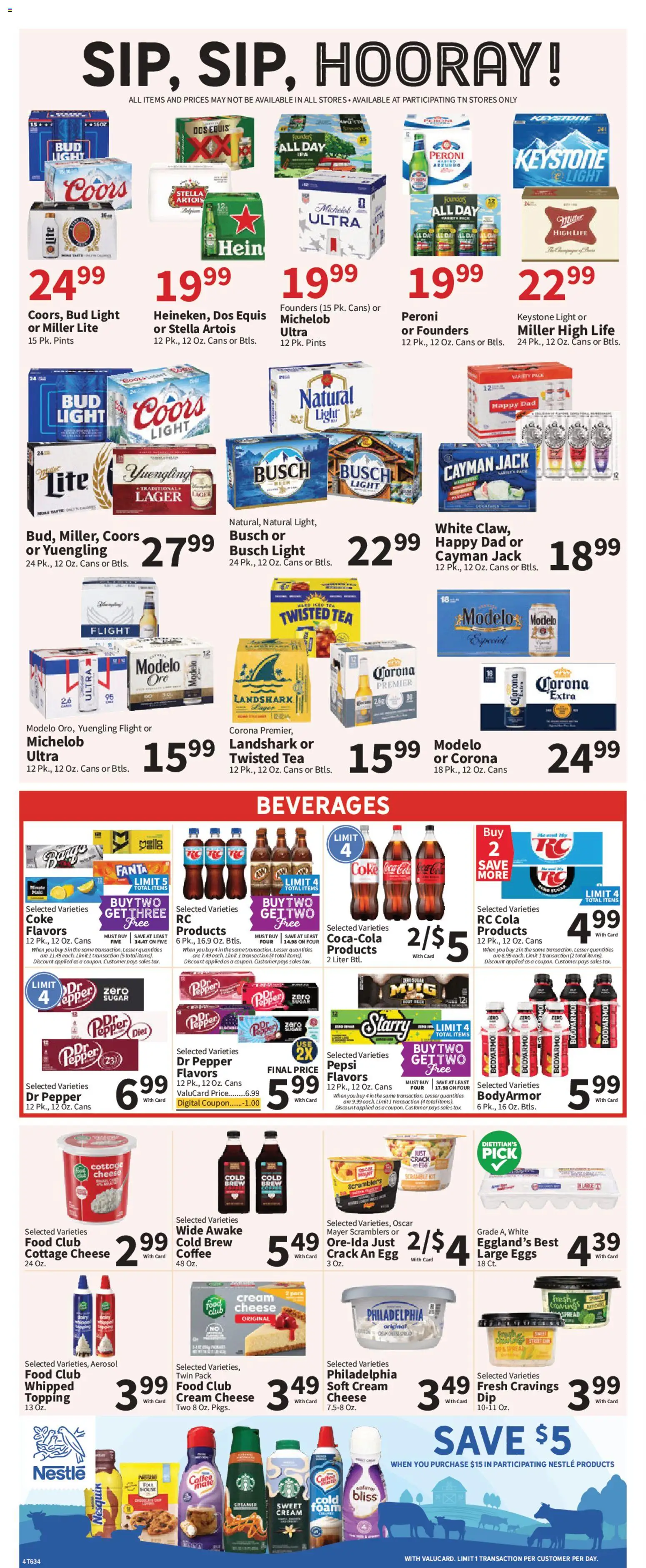 Food City Weekly Ad - valid from 12.06.2026 | Page: 6 | Products: Cheese, Beer, Cottage cheese, Pepper