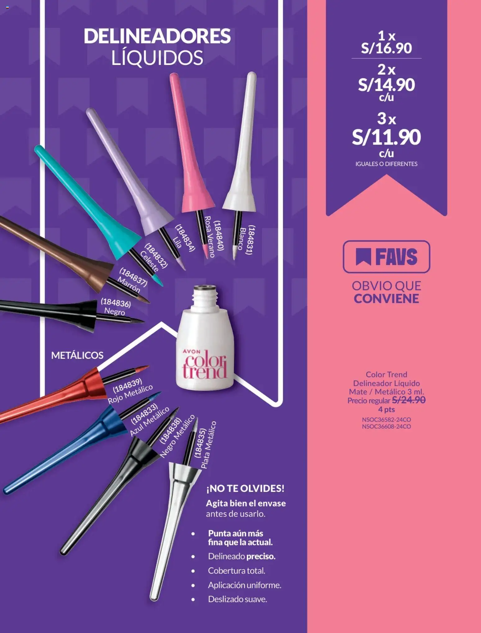 Catálogo Avon válido desde 17.06.2026 | Página: 61 | Productos: Delineador, Té