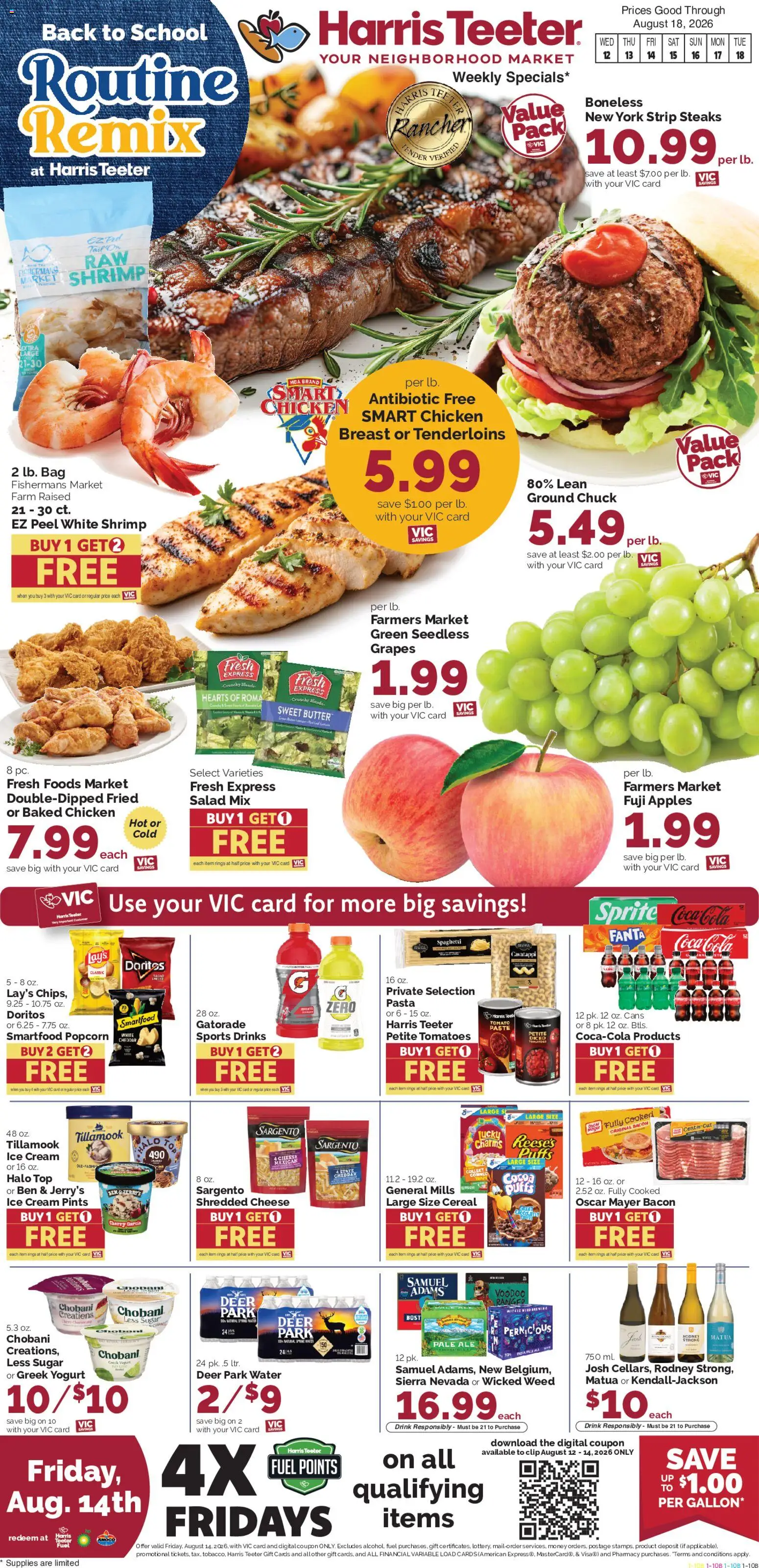 Harris Teeter Weekly Ad - NC - valid from 08/12/2026 | Page: 1 | Products: Butter, Yogurt, Cream, Sugar