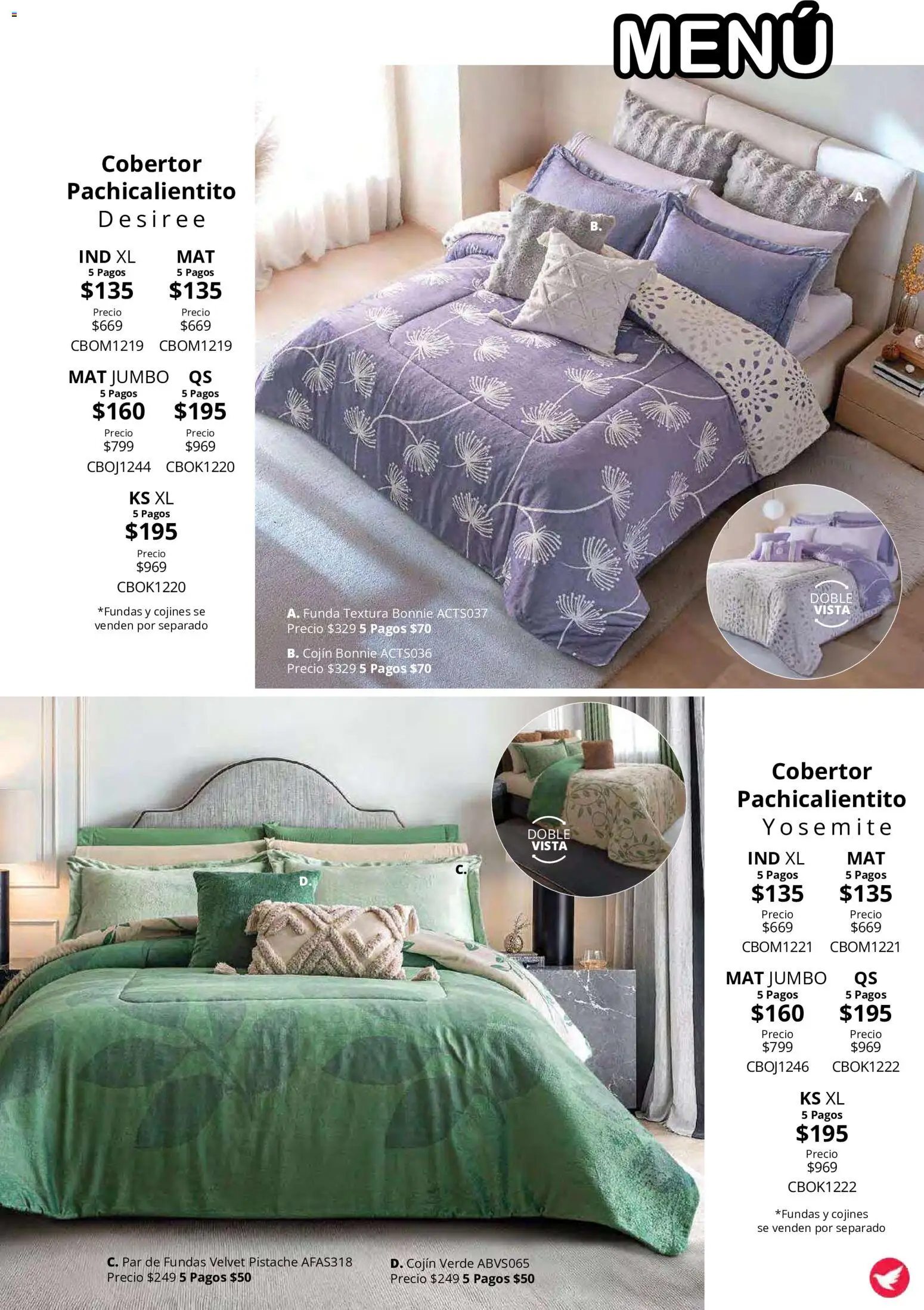 Nuevas ofertas de Colchas Concord válidas en toda la República Mexicana desde el 15/10/2026. ¡Encuentra las mejores ofertas en Colchas Concord catálogo Colección Cobertor Calor de Hogar! | Página: 45
