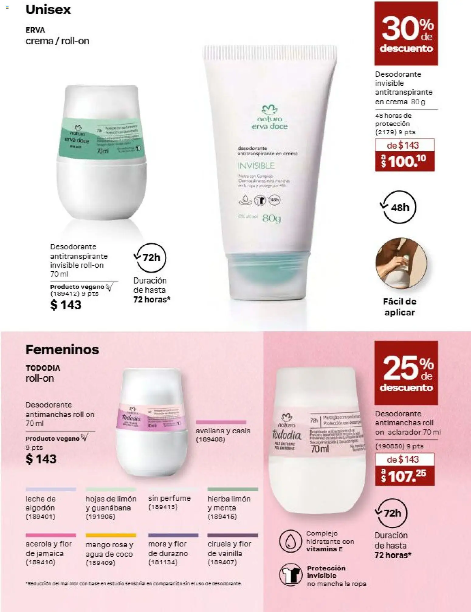 Nuevas ofertas de Natura válidas en toda la República Mexicana desde el 31/07/2026. ¡Encuentra las mejores ofertas en Natura campaña 12 2026! | Página: 145 | Productos: Desodorante, Leche, Algodón, Ropa