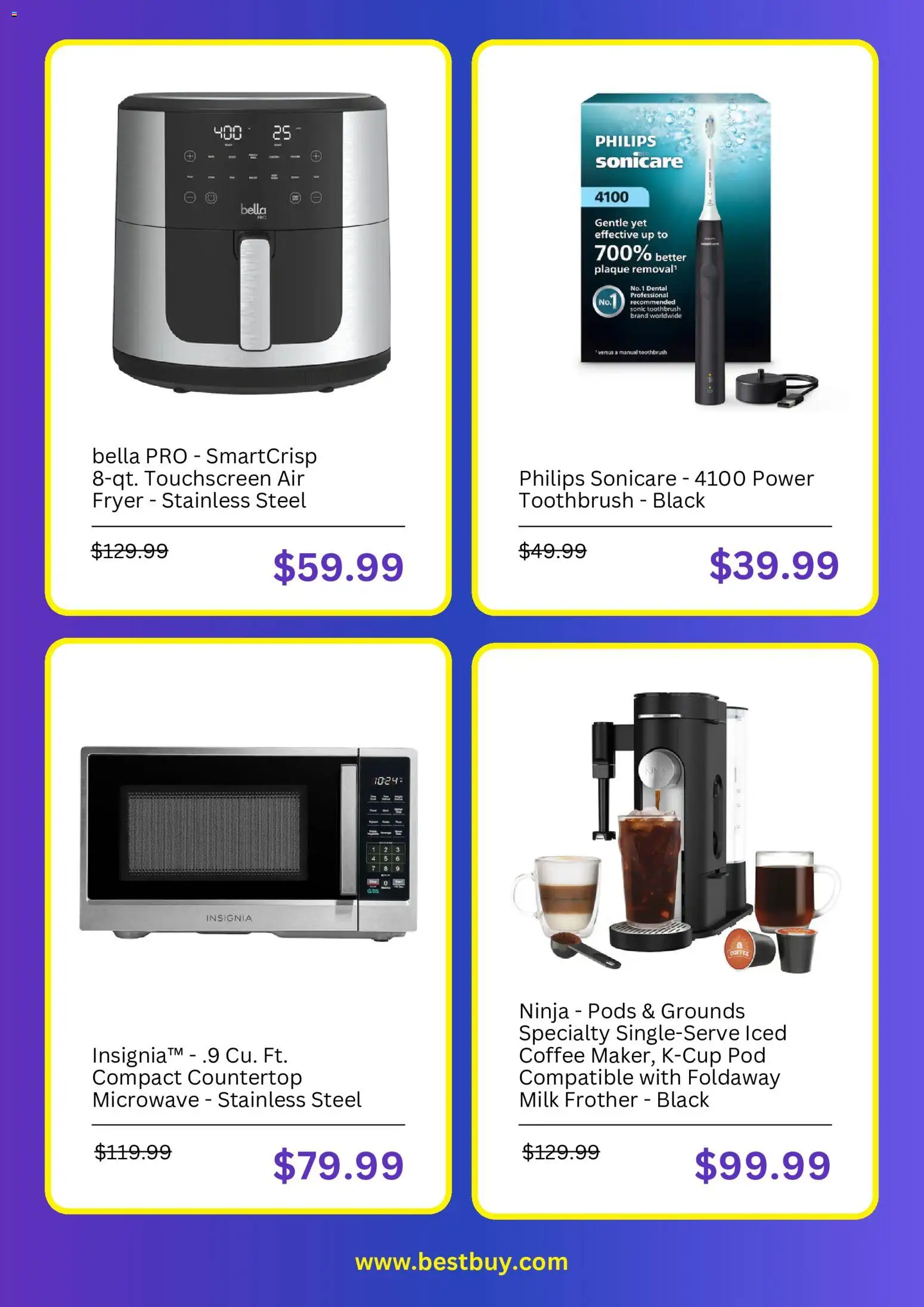 Best Buy Weekly Ad - valid from 08/01/2026 | Page: 3 | Products: Fryer, Coffee, Milk Frother, Toothbrush