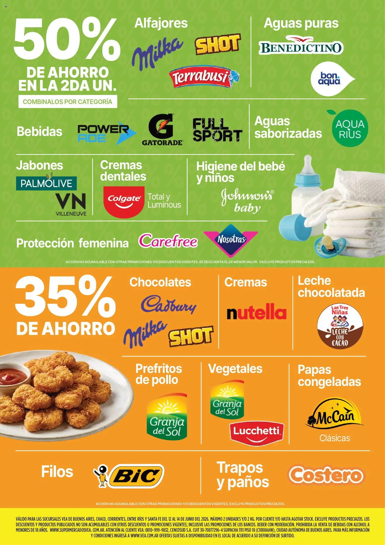 Vea - Fin de semana de ahorro │ válido desde el 12.06.2026 | Página: 8 | Productos: Pollo, Leche, Chocolatada, Cacao