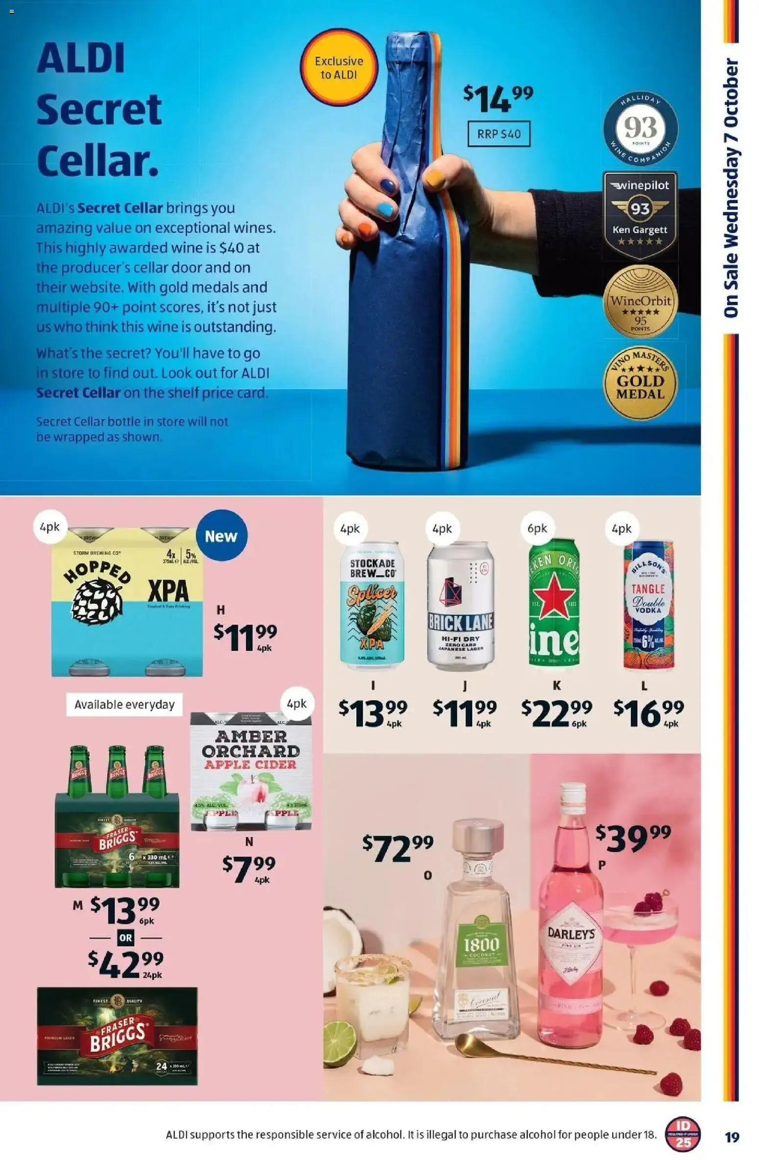 Aldi catalogue - valid from 07/10/2026 | Page: 19 | Products: Tequila, Heineken, Gin, Pink gin