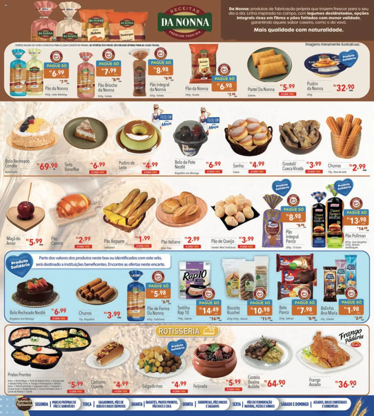 Supermercados Condor Folheto - válido de 10/08/2026 | Página: 7 | Produtos: Brioche, Pão baguete, Baguete, Doce