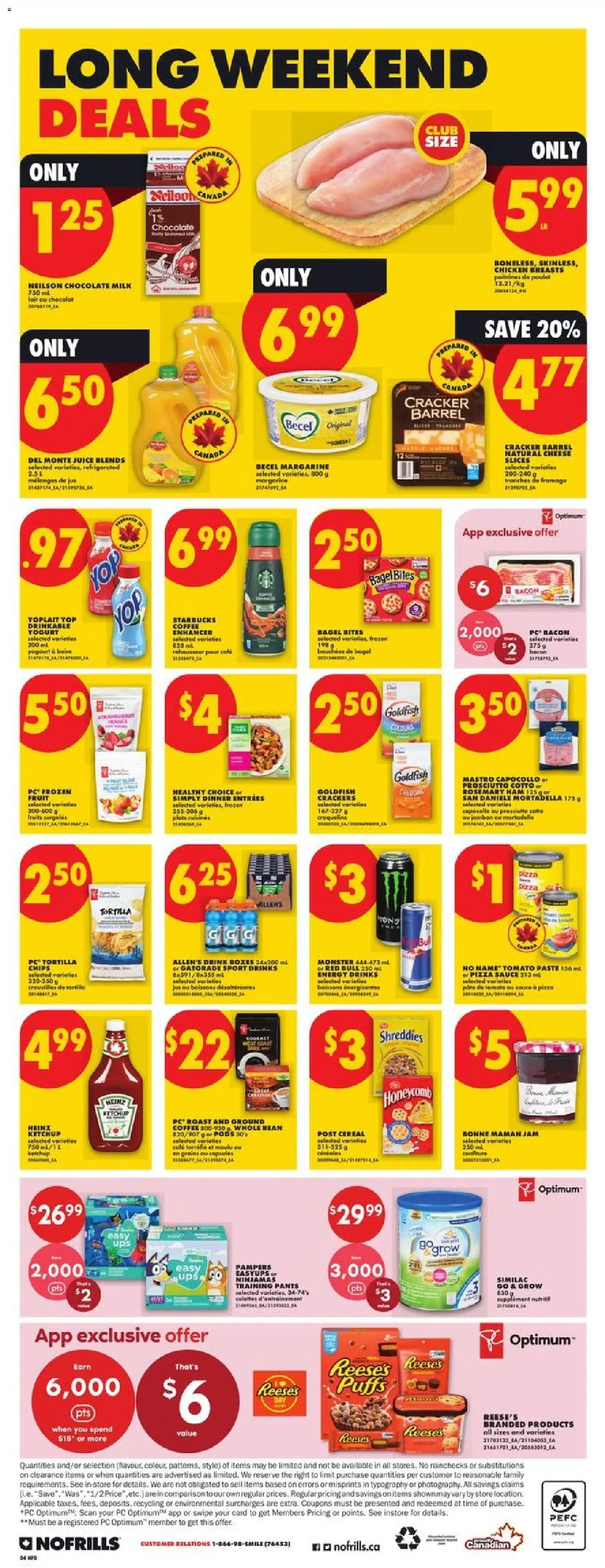 No Frills flyer valid from 14.05.2026 | Page: 5 | Products: Chips, Yogurt, Chocolate, Chicken