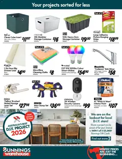 Preview of Bunnings D.I.Y. Made Easy - valid from 01/07/2026 | Page: 24 | Products: Sink, Drawer, Cleaning cloths, Camera