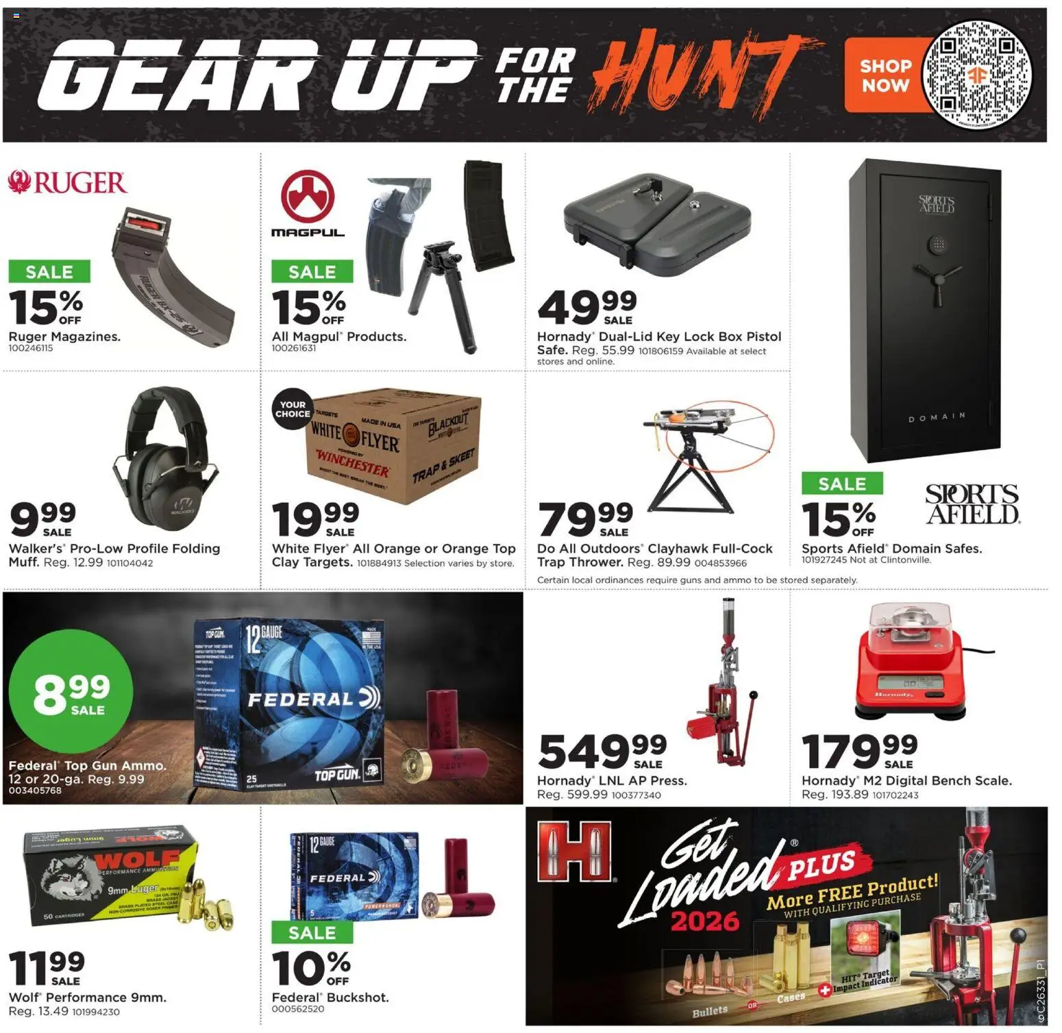 Mills Fleet Farm Weekly Ad - valid from 08/10/2026 | Page: 12 | Products: Box, Jacket, Gun, Ammo