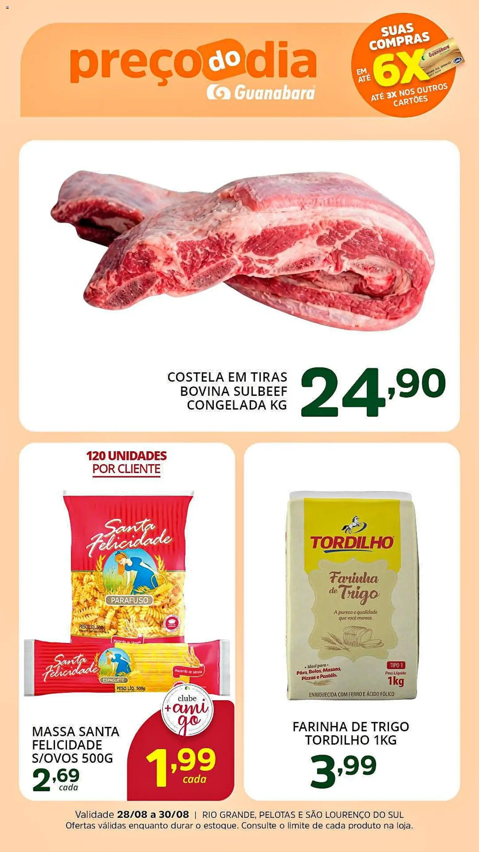 Supermercado Guanabara Folheto - válido de 28/08/2026 | Página: 1 | Produtos: Ferro, Farinha, Farinha de trigo, Massa