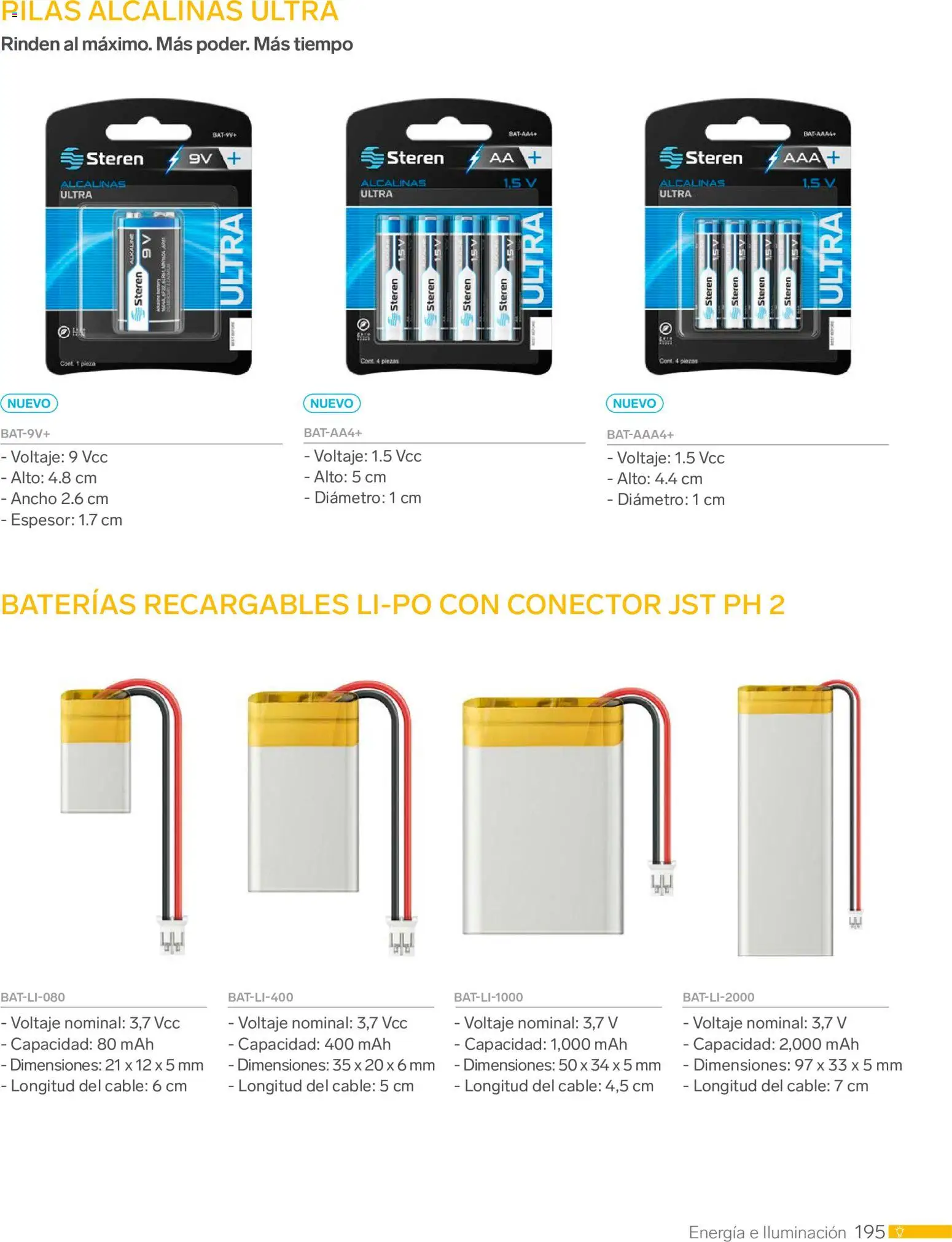 Nuevas ofertas de Steren válidas en toda la República Mexicana desde el 01.01.2026. ¡Encuentra las mejores ofertas en Steren catálogo! | Página: 207 | Productos: Cable, Conector, Pilas