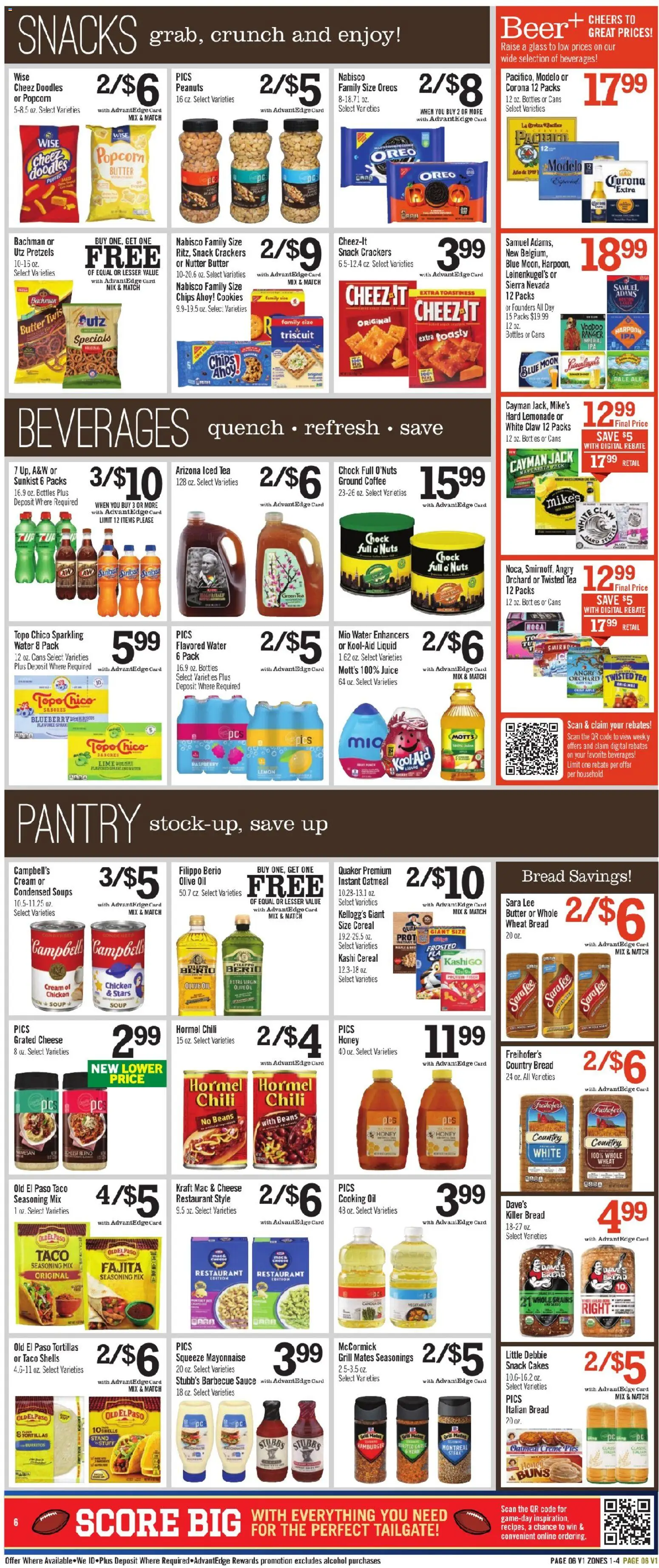 Price Chopper Weekly Ad - valid from 09/20/2026 | Page: 6 | Products: Grains, Chips, Tortillas, Snacks