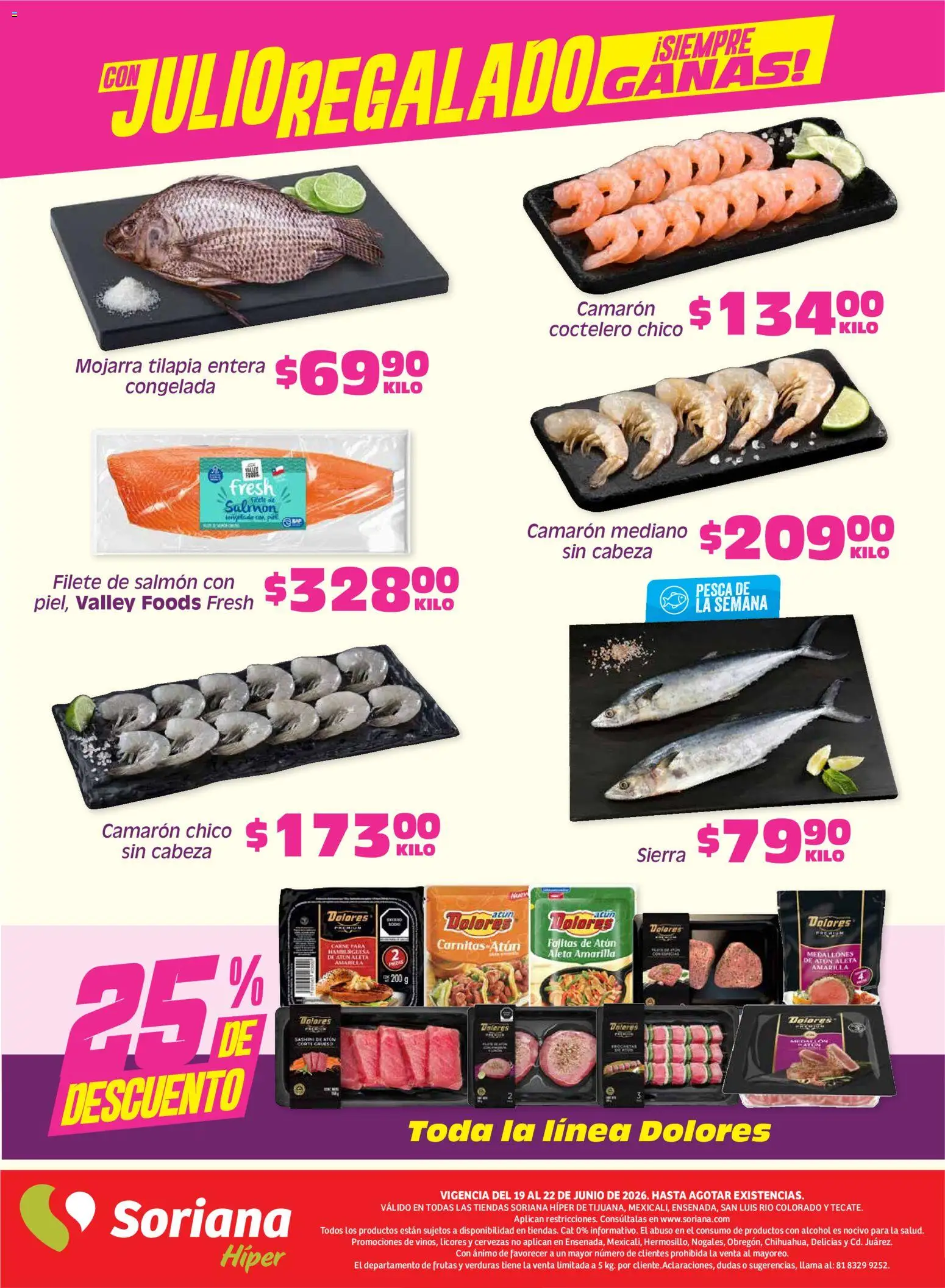 Nuevas ofertas de Soriana válidas en toda la República Mexicana desde el 19.06.2026. ¡Encuentra las mejores ofertas en Soriana Fin de Semana Híper: Tijuana, Mexicali, Ensenada, San Luis Río Colorado y Tecate! | Página: 5
