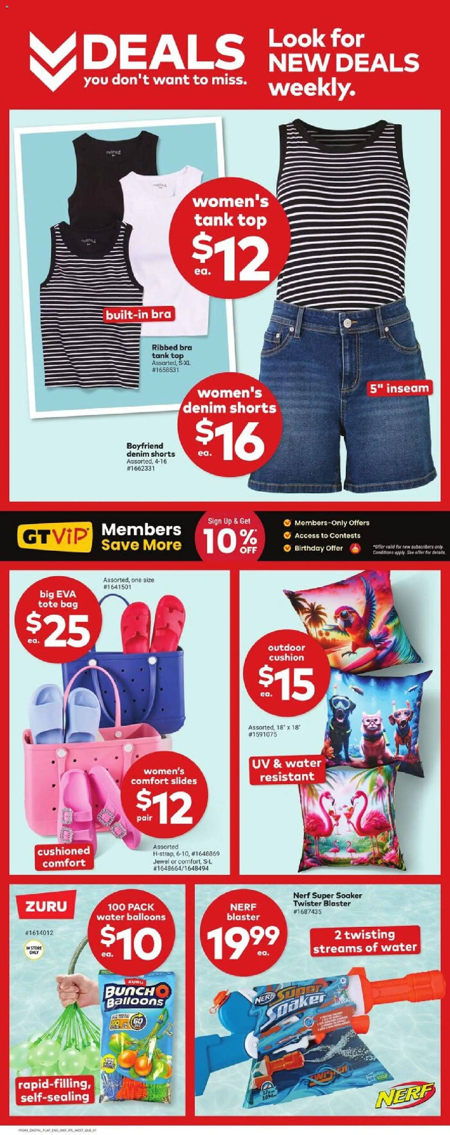Giant Tiger flyer valid from 27.05.2026 | Page: 4 | Products: Bag, Shoes, Tank top, Bra