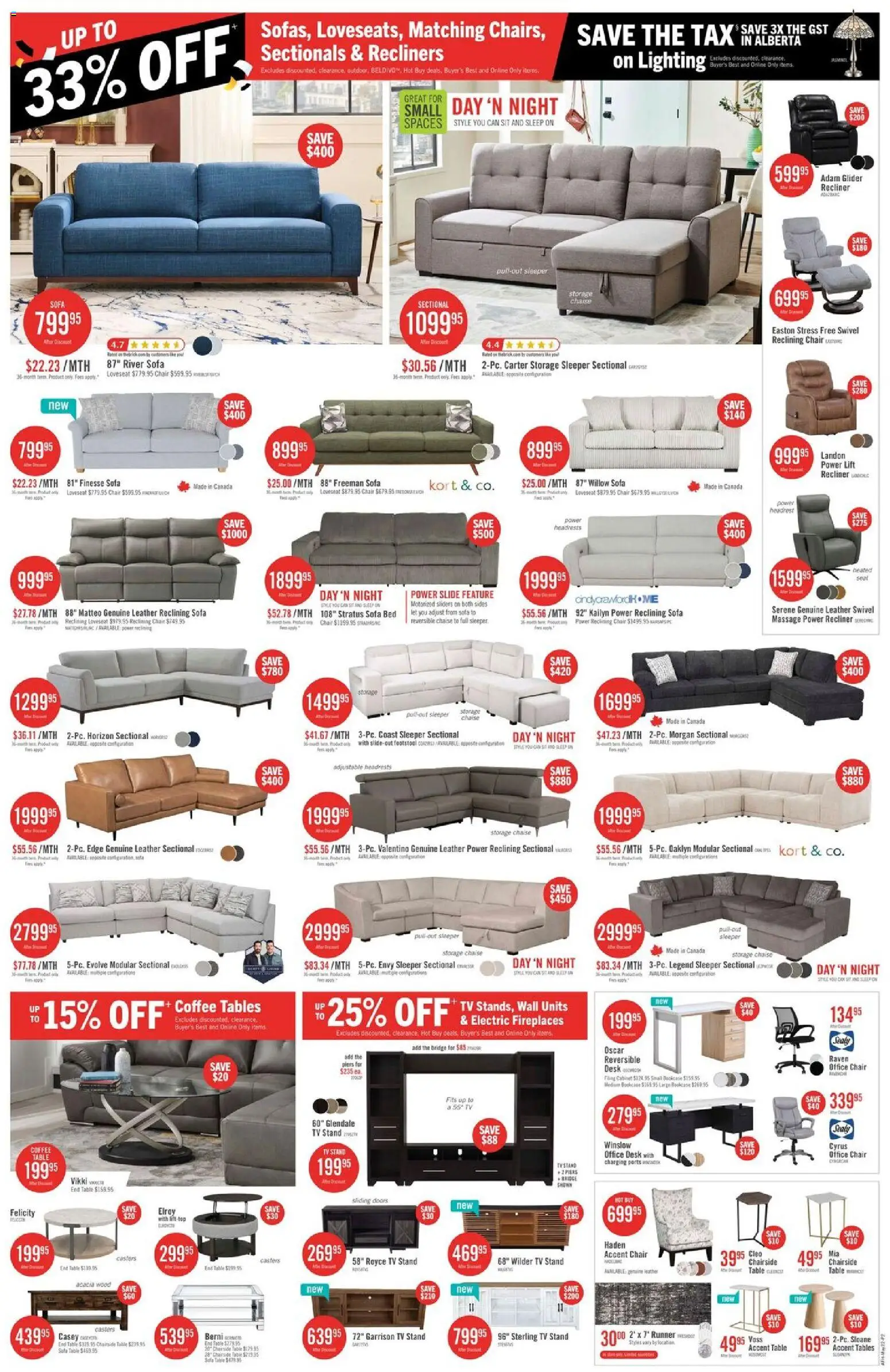 The Brick flyer valid from 22.05.2026 | Page: 5 | Products: Table, Cabinet, Office desk, Coffee