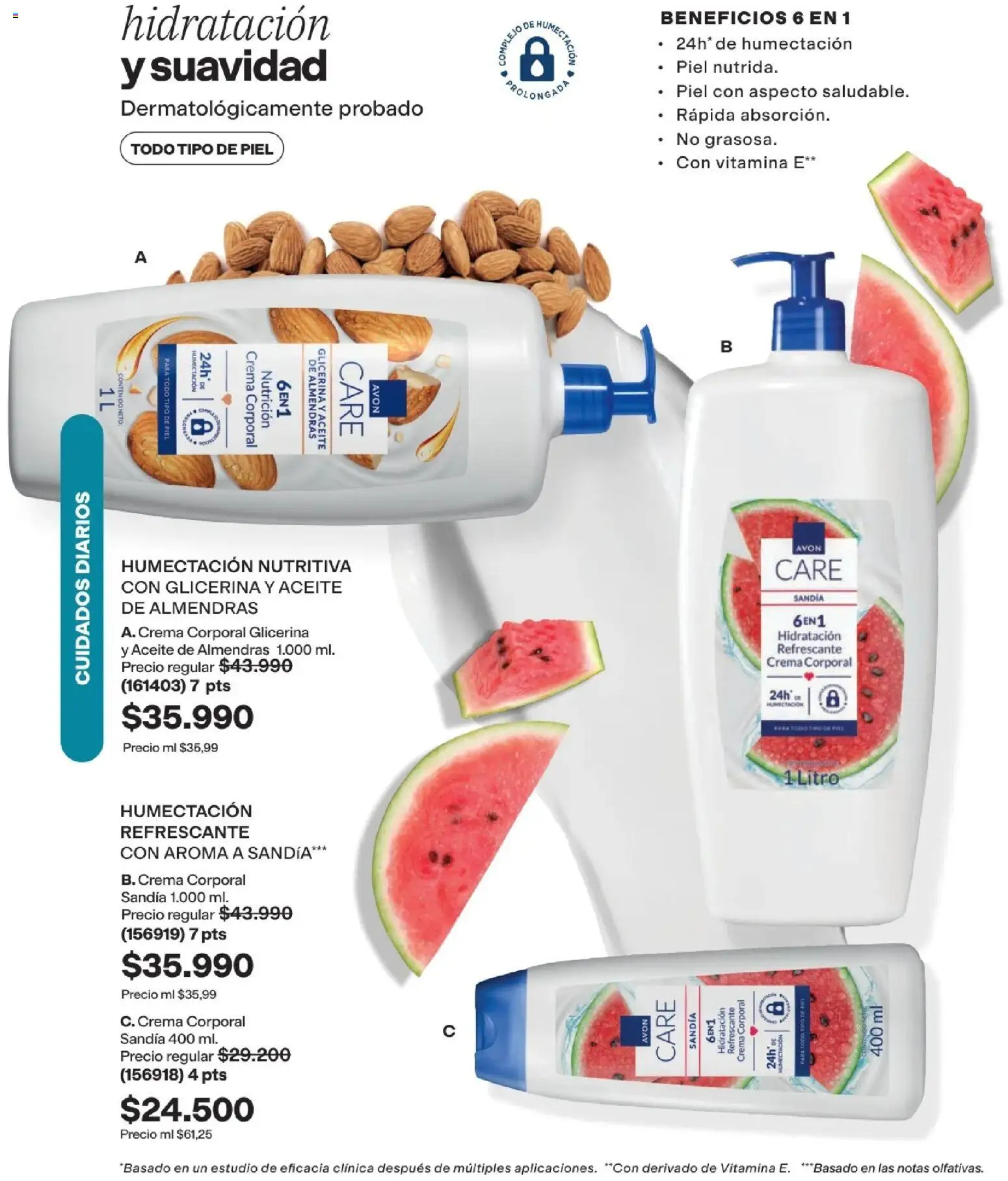 Avon revista - valida desde el 29/07/2026 | Página: 126 | Productos: Almendras, Crema, Aceite
