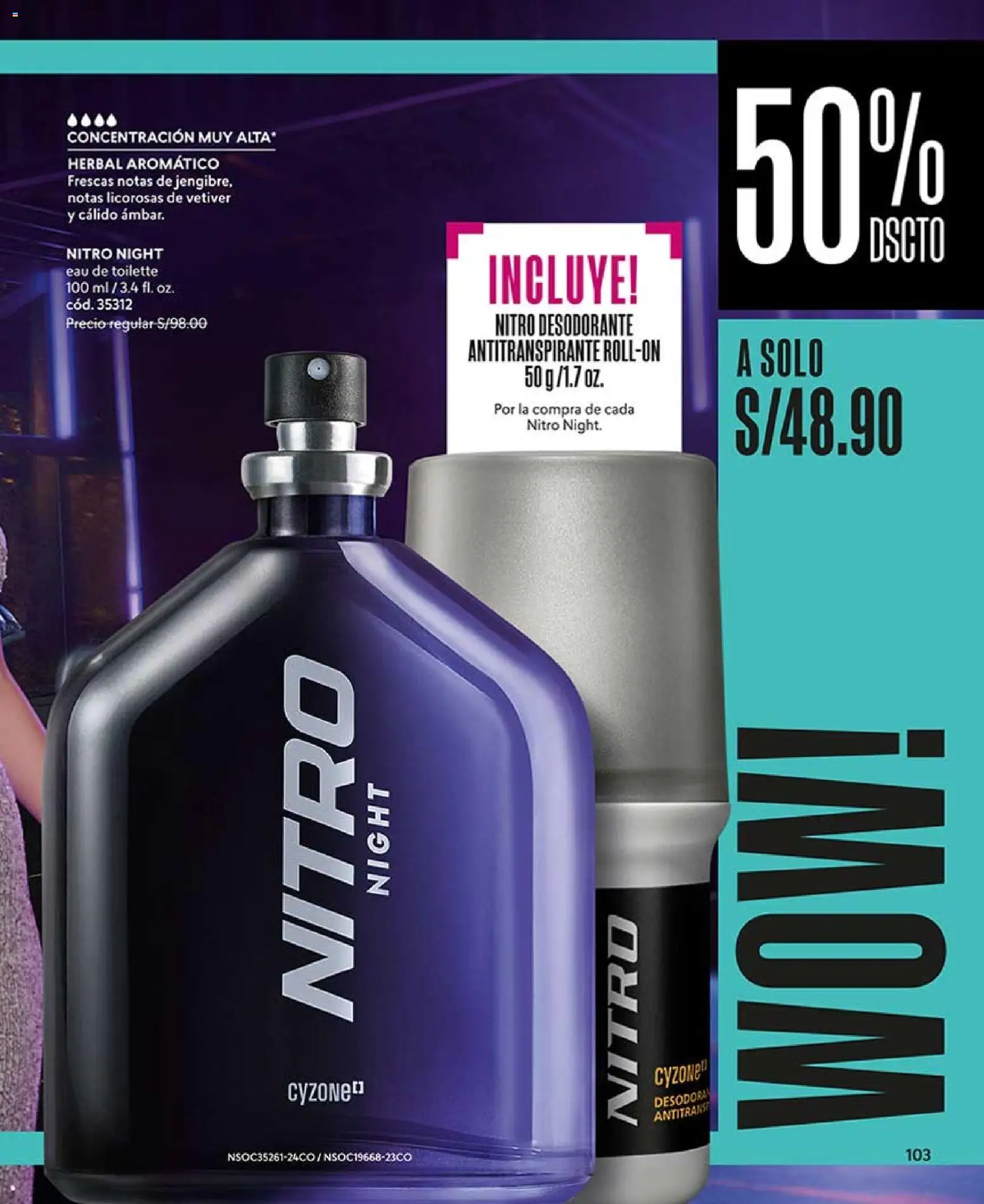 Catálogo CyZone válido desde 14/03/2026 | Página: 103 | Productos: Desodorante, Antitranspirante, EAU de Toilette