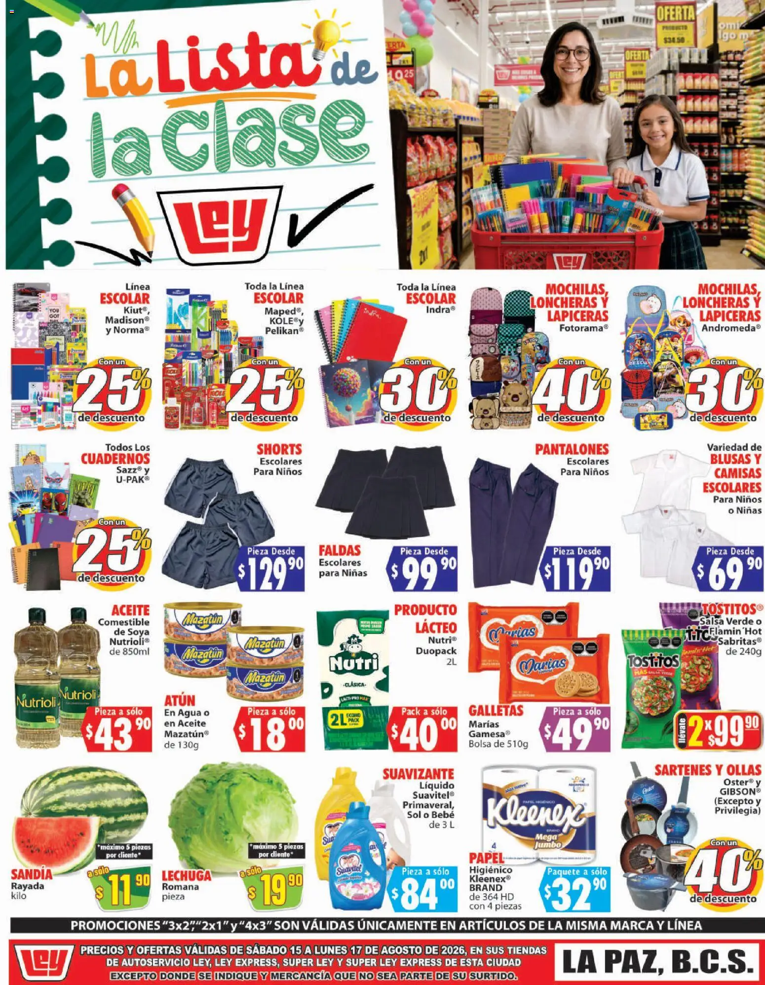 Nuevas ofertas de Casa Ley válidas en toda la República Mexicana desde el 15/08/2026. ¡Encuentra las mejores ofertas en Casa Ley folleto Autoservicio! | Página: 1 | Productos: Pantalones, Atún, Bolsa, Agua
