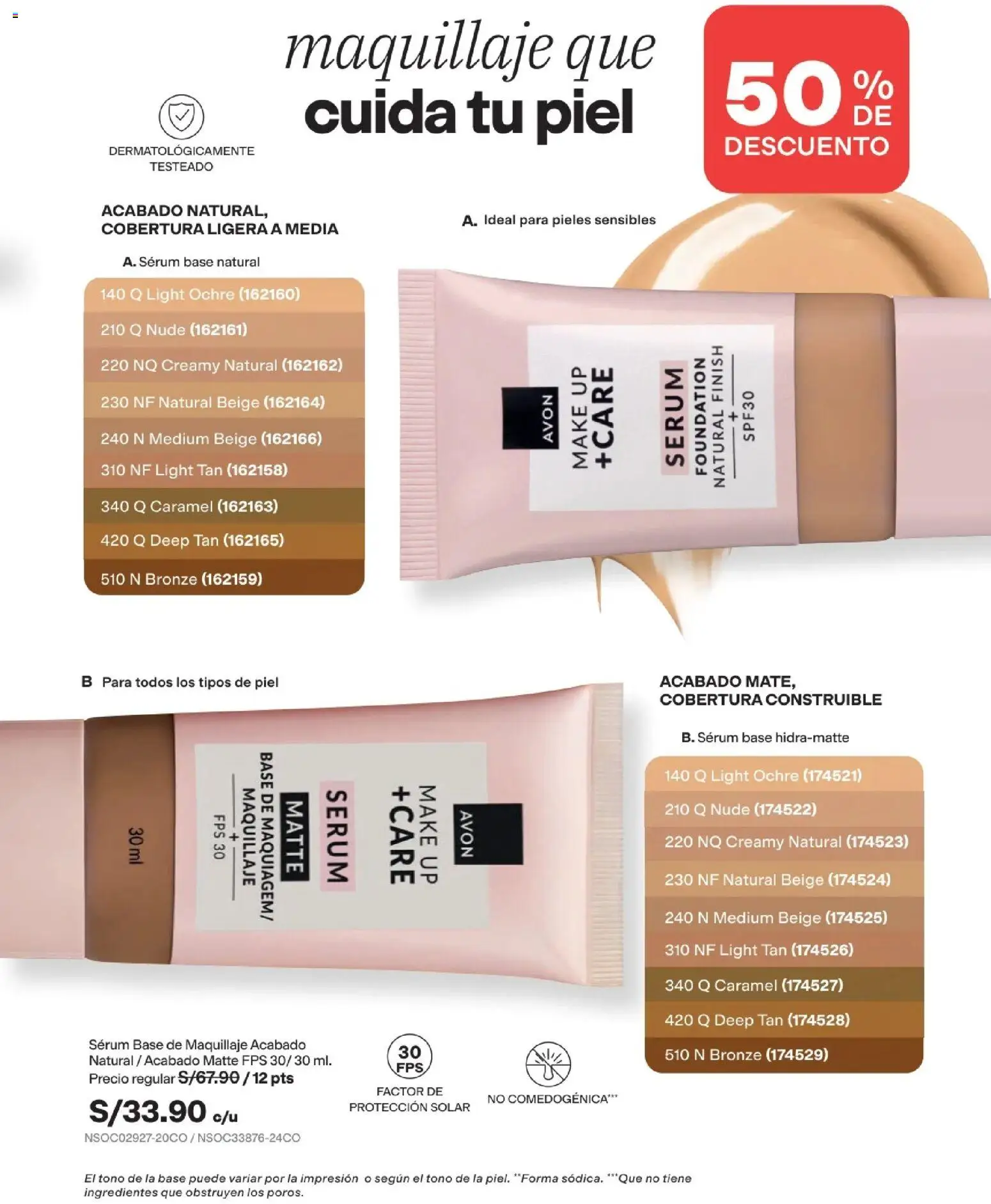Catálogo Avon válido desde 11/08/2026 | Página: 38 | Productos: Ingredientes, Maquillaje