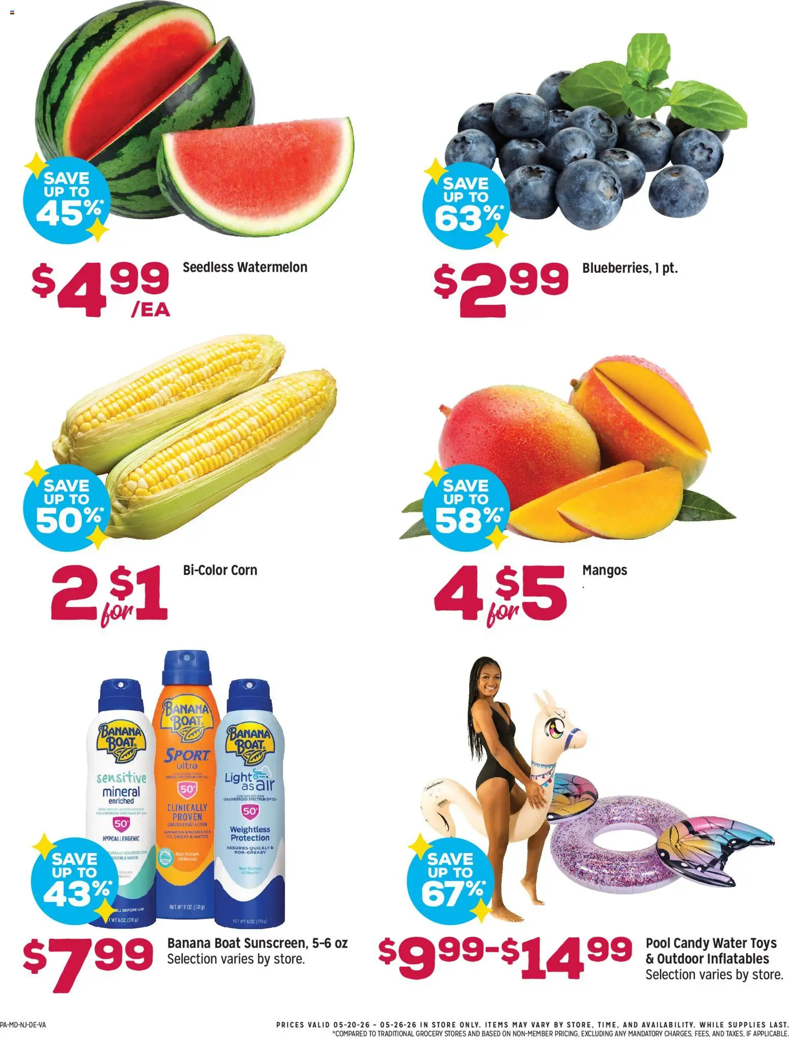 Grocery Outlet Weekly Ad - NJ - valid from 20.05.2026 | Page: 4 | Products: Corn, Water, Watermelon