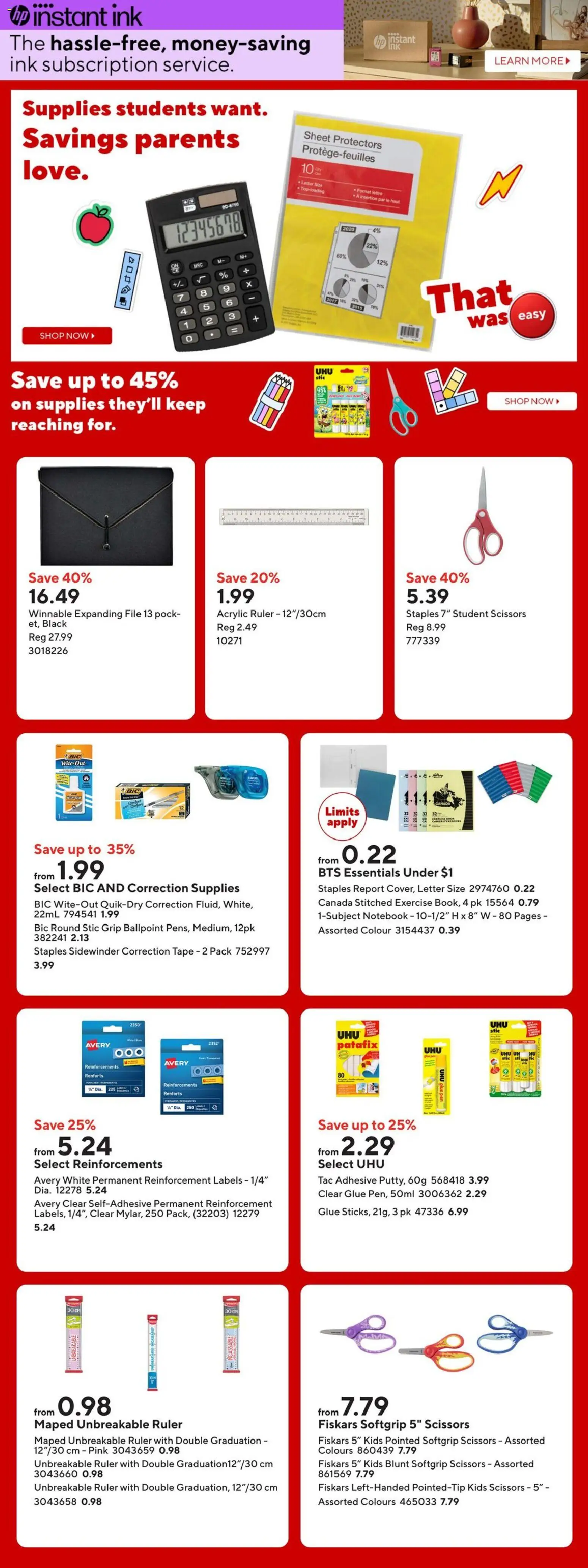 Staples flyer valid from Aug 21, 2026 | Page: 6 | Products: Notebook