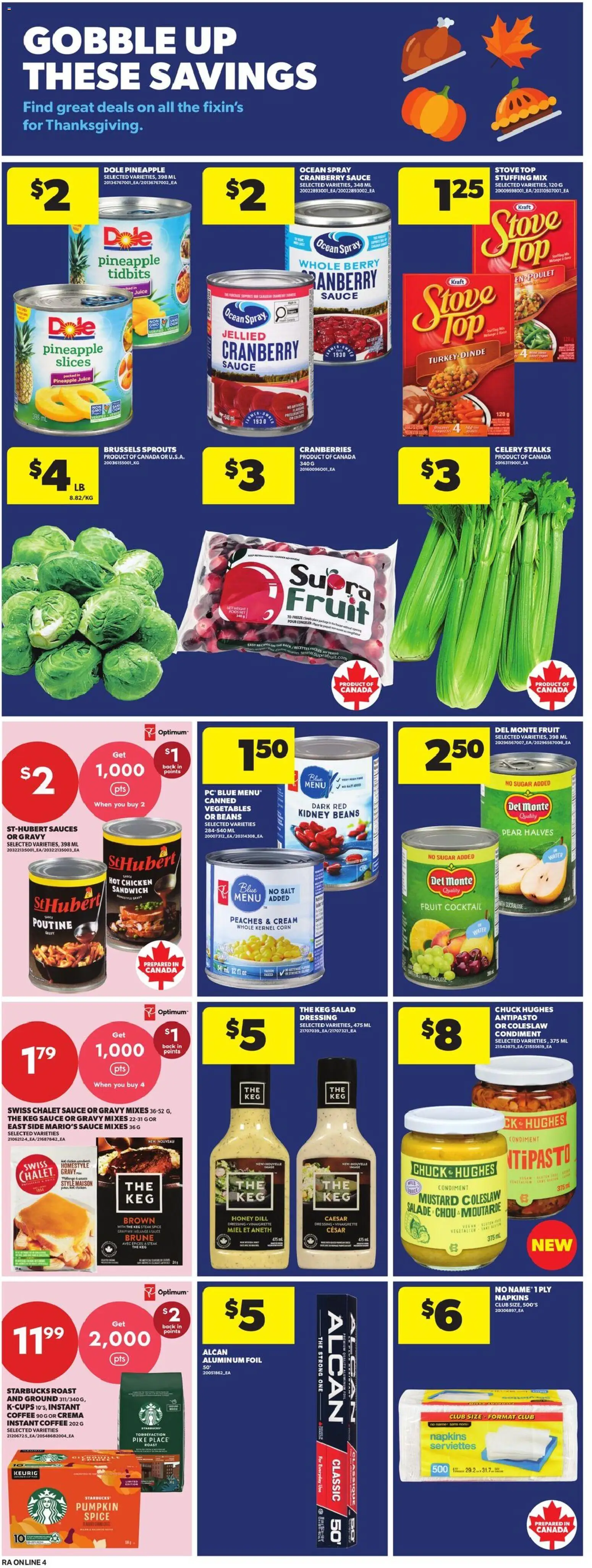 Atlantic Superstore flyer valid from Oct 1, 2026 | Page: 12 | Products: Instant coffee, Canned vegetables, Corn, Pineapple juice