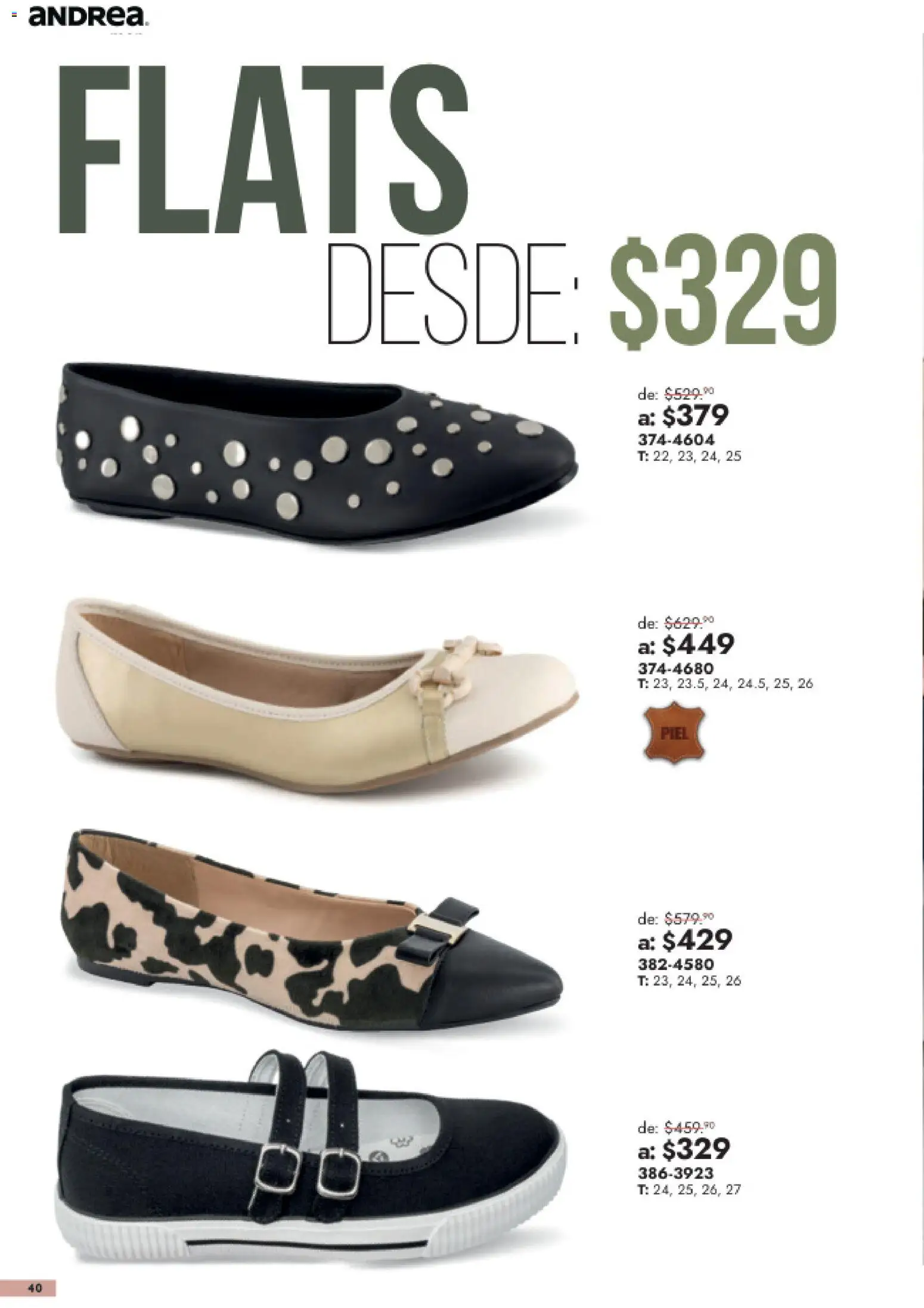 Nuevas ofertas de Andrea válidas en toda la República Mexicana desde el 26/07/2026. ¡Encuentra las mejores ofertas en Andrea catálogo Outlet! | Página: 40