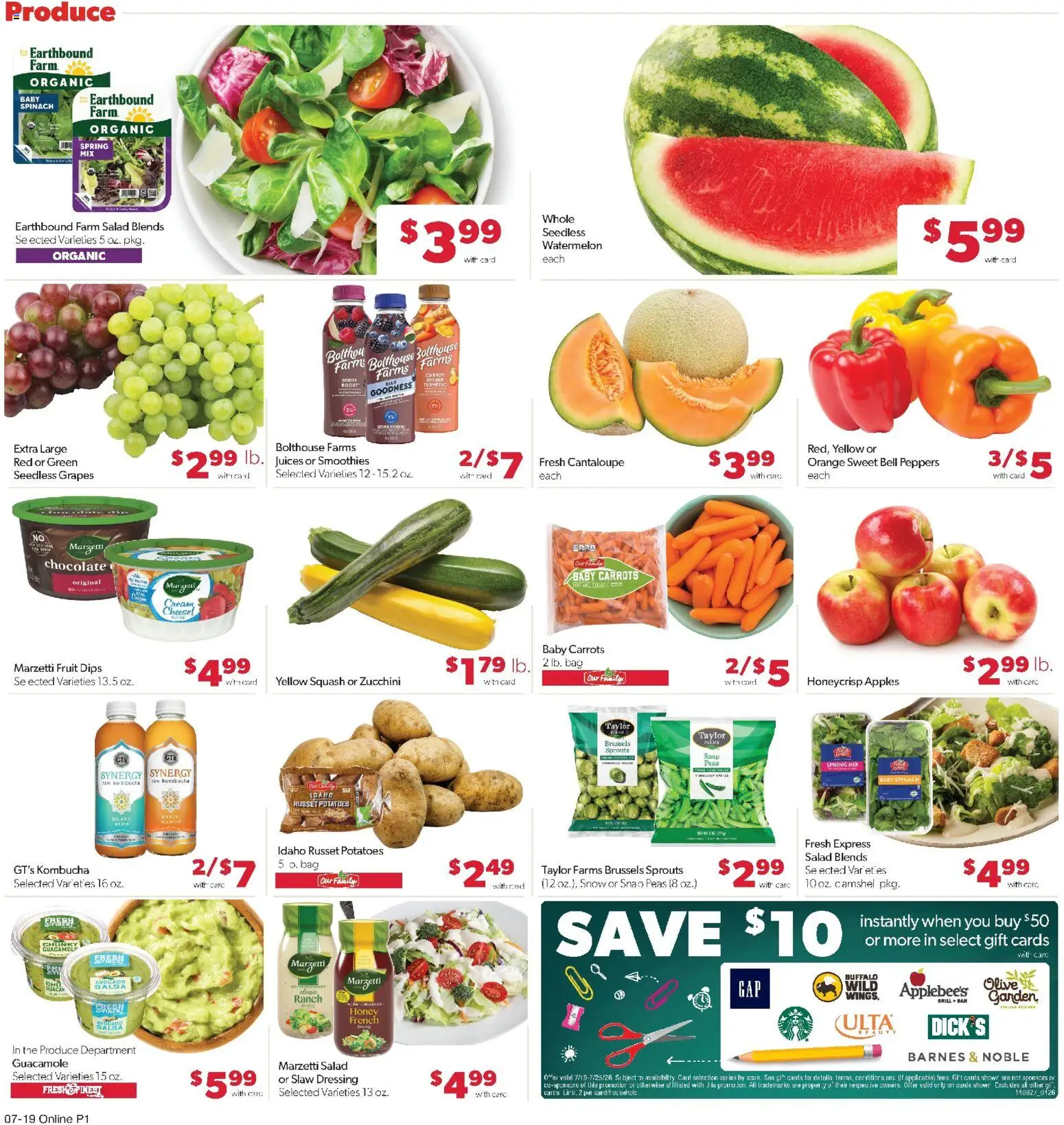 Family Fare Weekly Ad - SD - valid from 07/19/2026 | Page: 6 | Products: Zucchini, Spinach, Chocolate, Mango