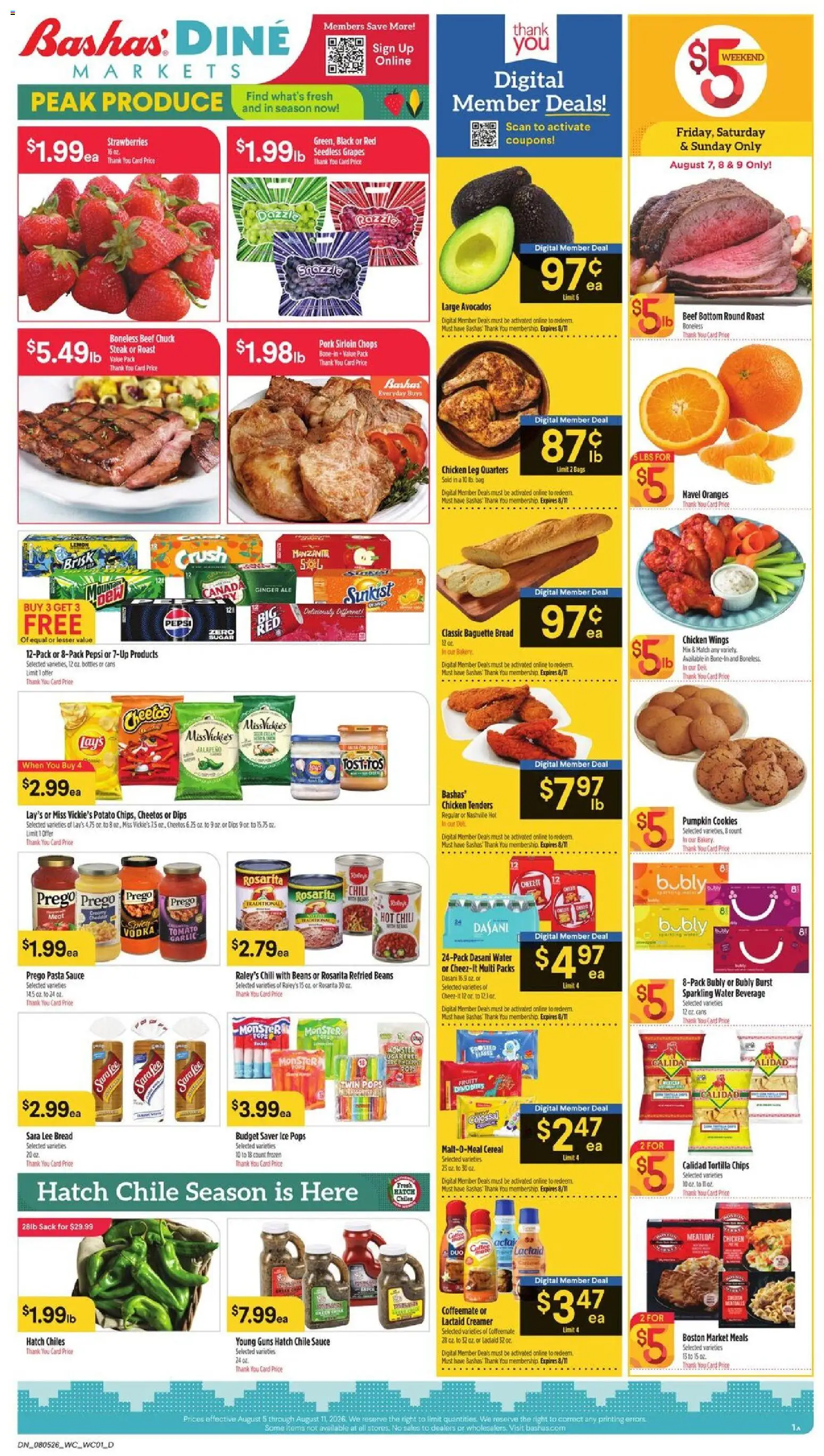 Basha's Dine - valid from 08/05/2026 | Page: 1 | Products: Bread, Beef, Cookies, Sauce